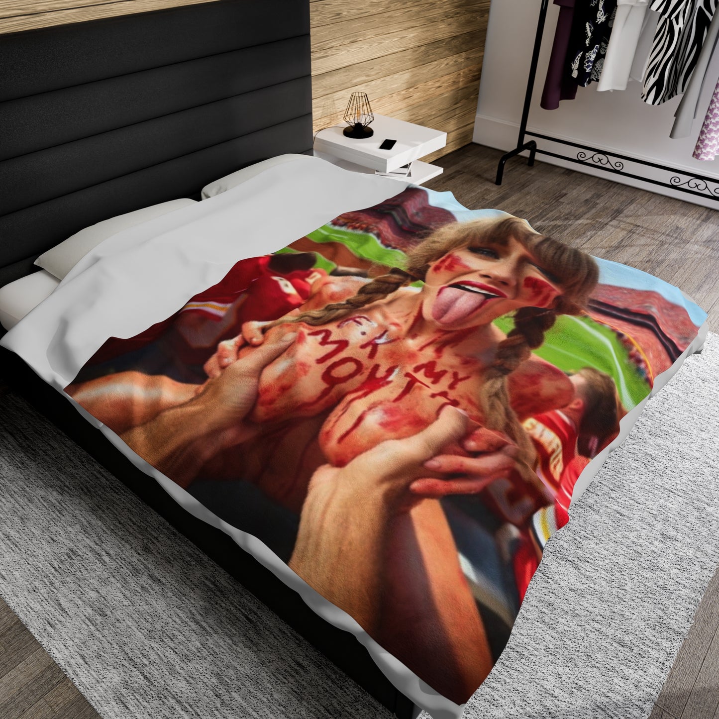 Velveteen Plush Blanket Taylor Swift AI Nudes