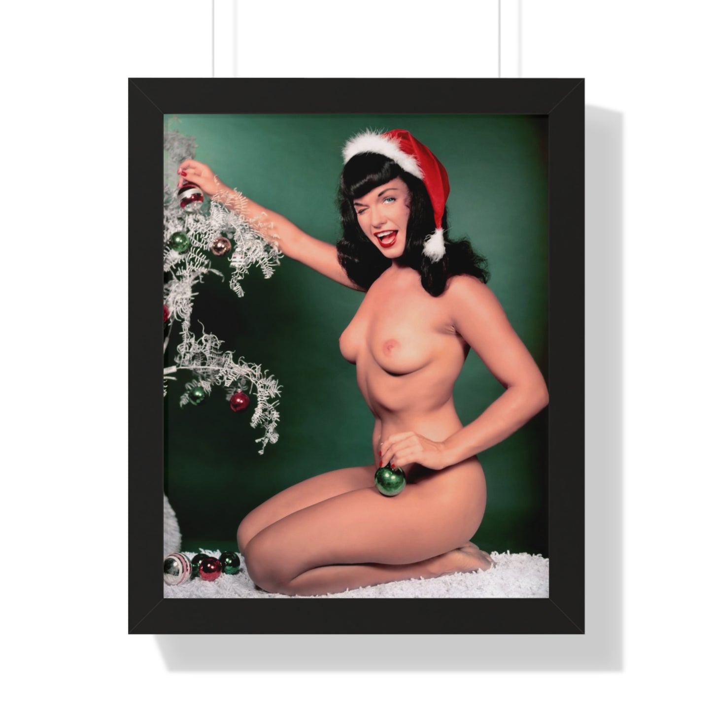 Framed Vertical Poster Playboy Playmate January 1955 Bettie Page
