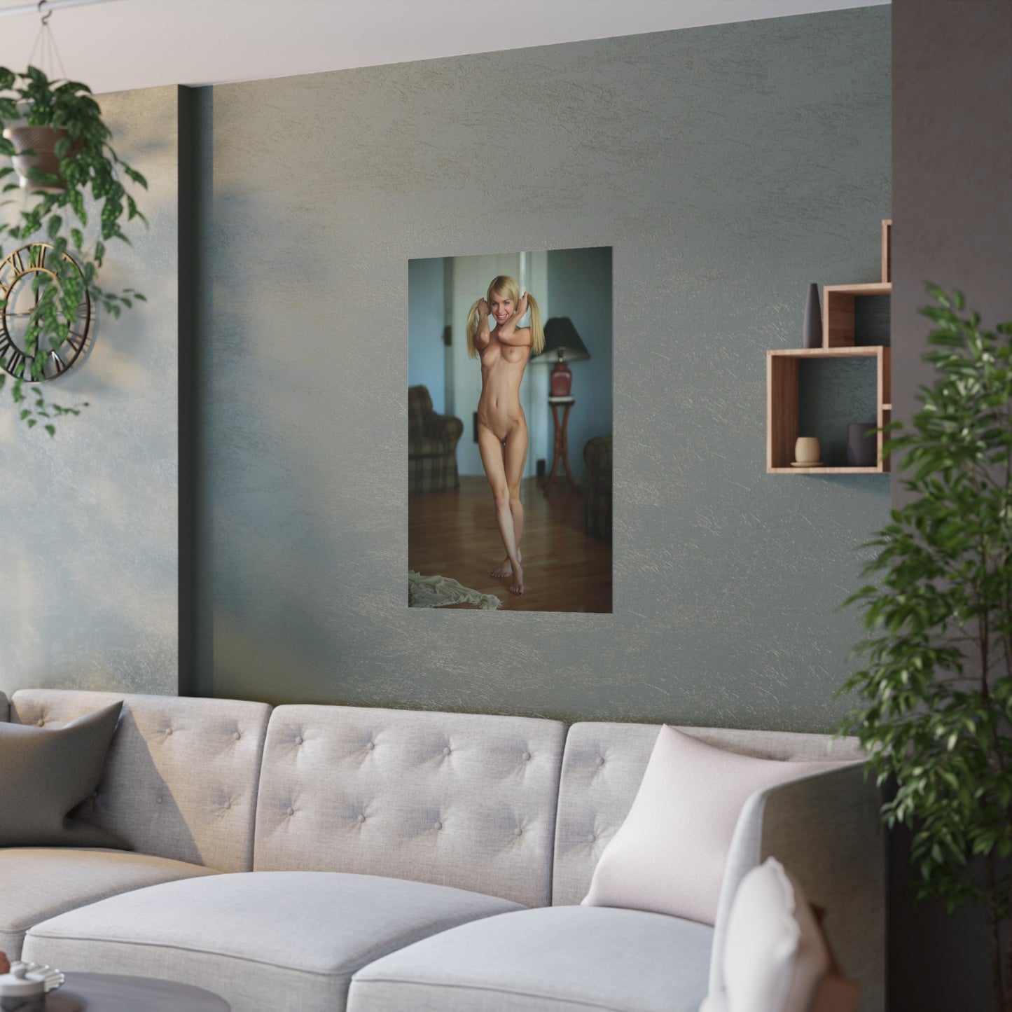 Satin Posters (210gsm) Sexy Nude Pigtails