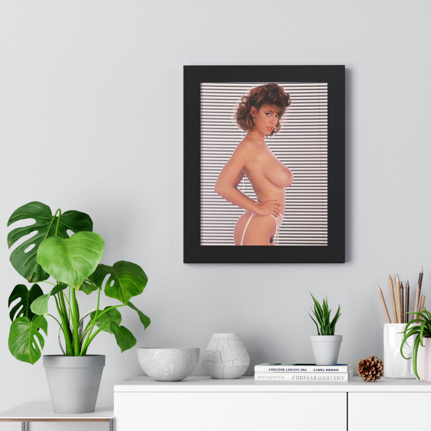 Framed Vertical Poster Porn Star Christy Canyon Nude