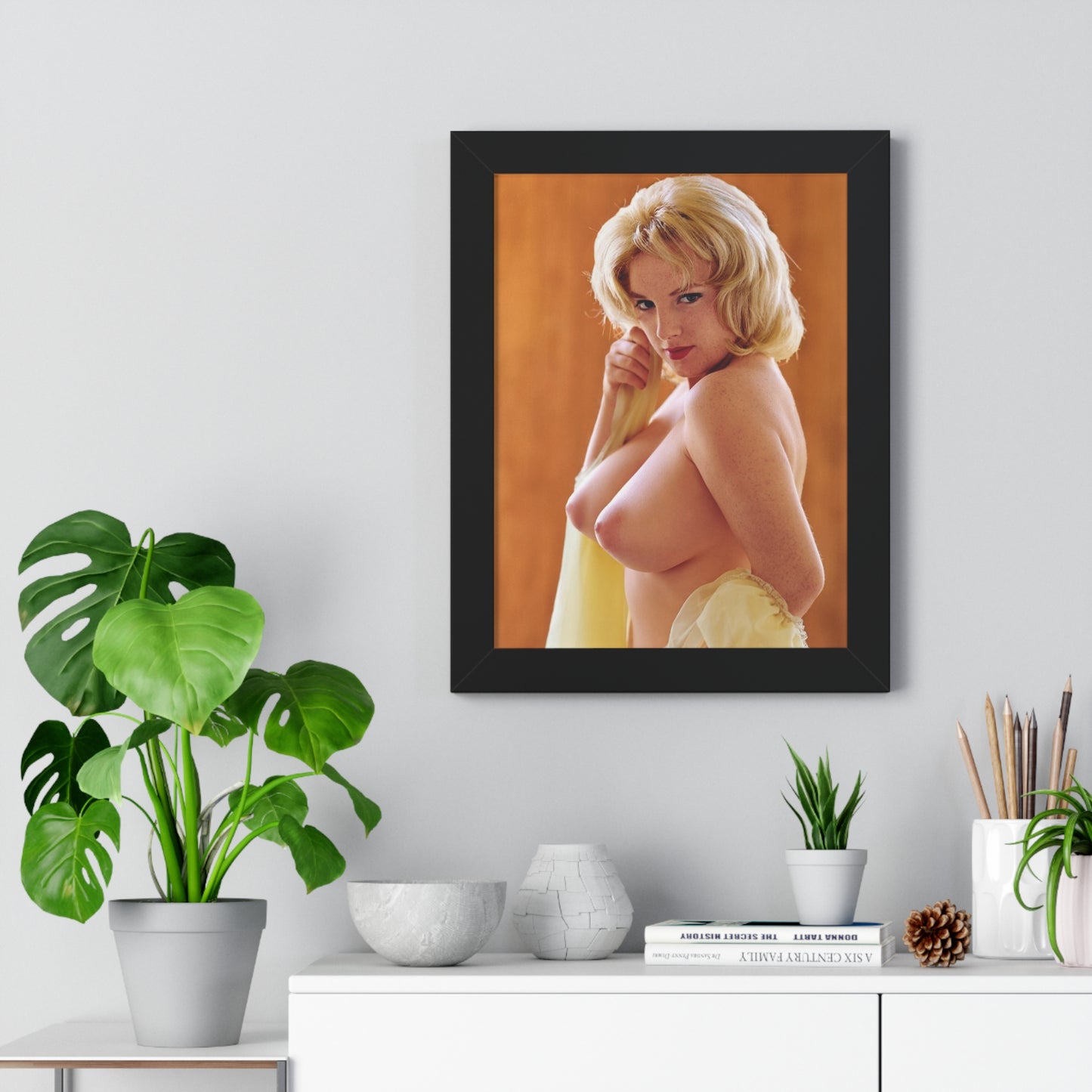 Framed Vertical Poster Playboy Playmate March 1962 Pamela Gordon