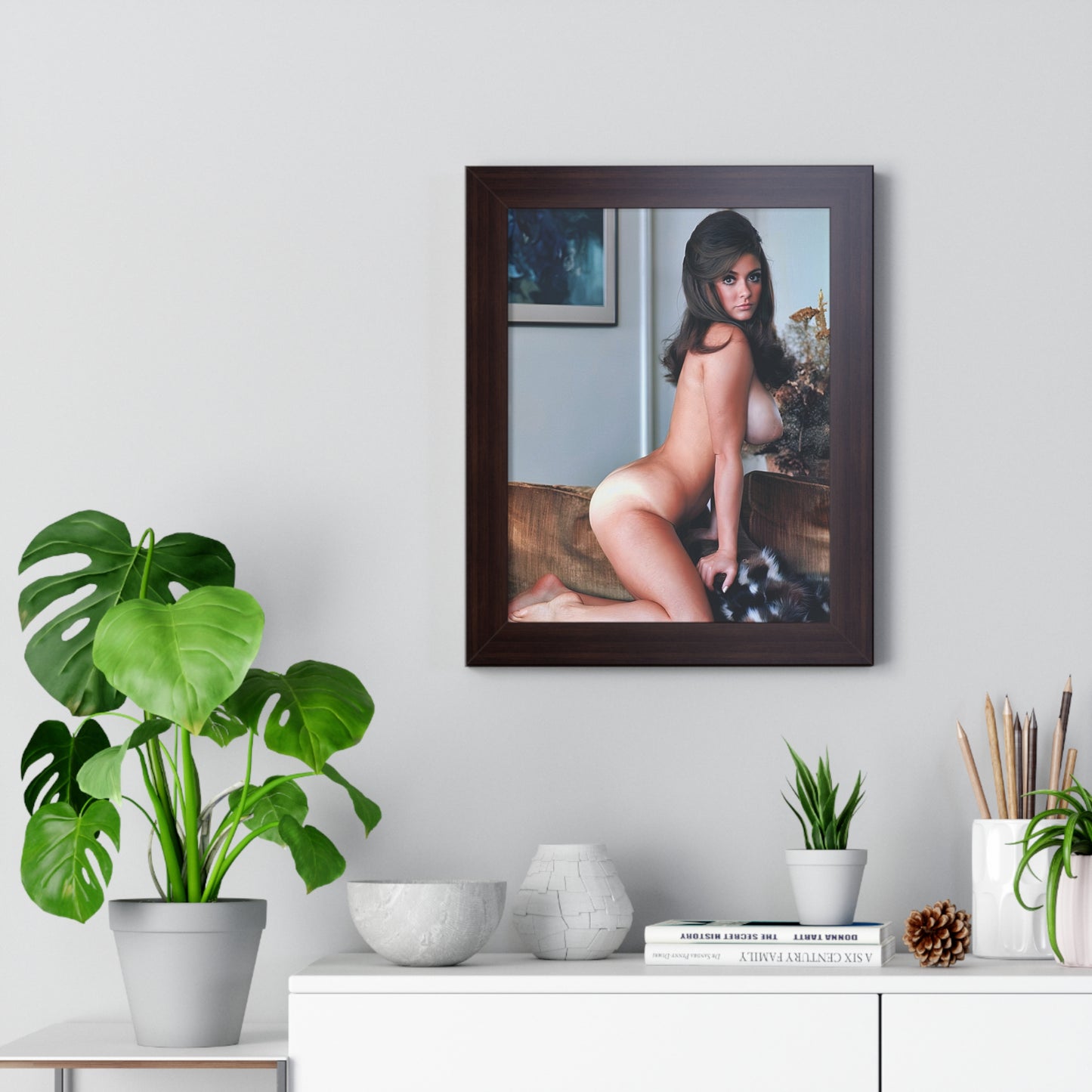 Framed Vertical Poster Playboy Playmate Cynthia Myers nude