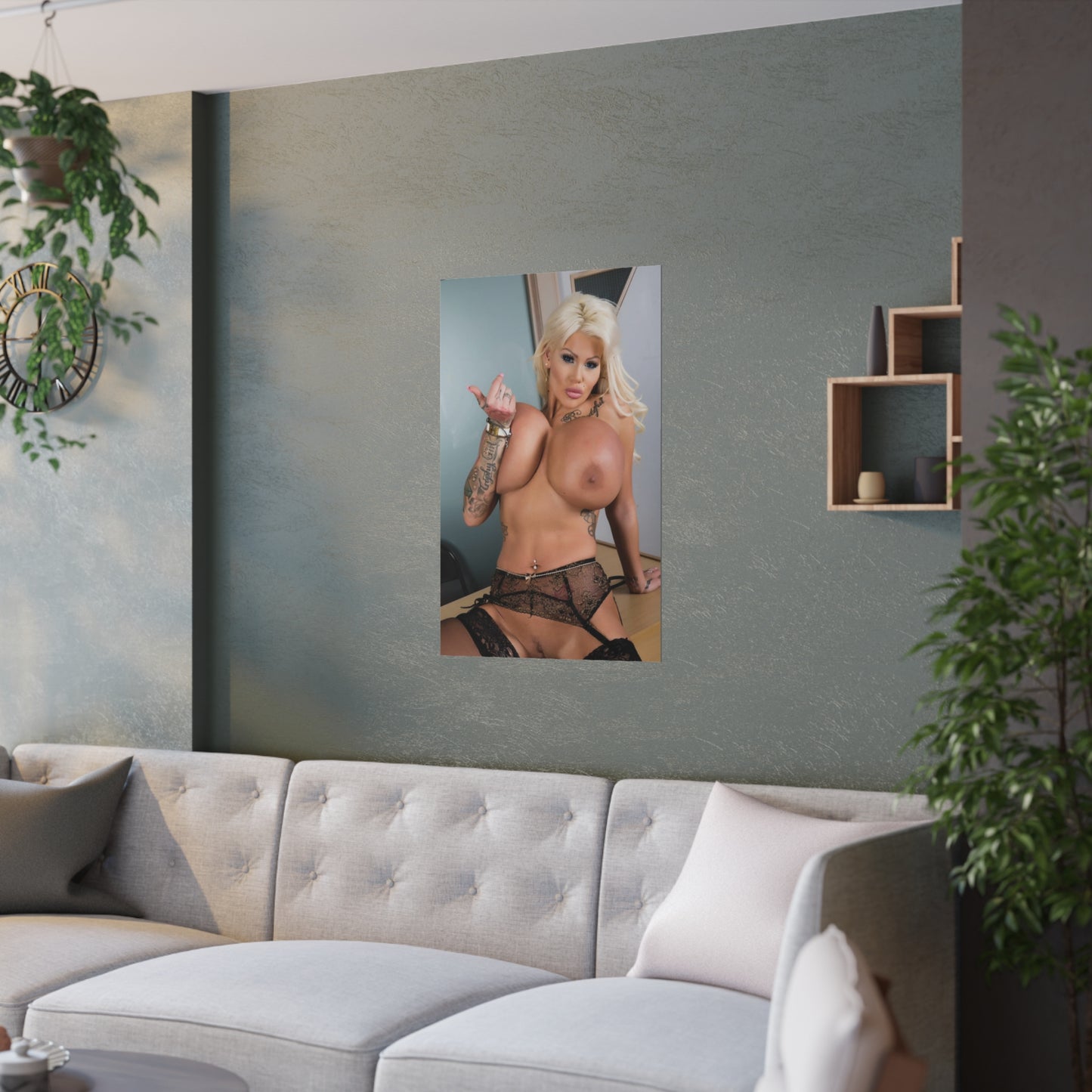 Satin Posters (210gsm) Busty Candy Charms Nude