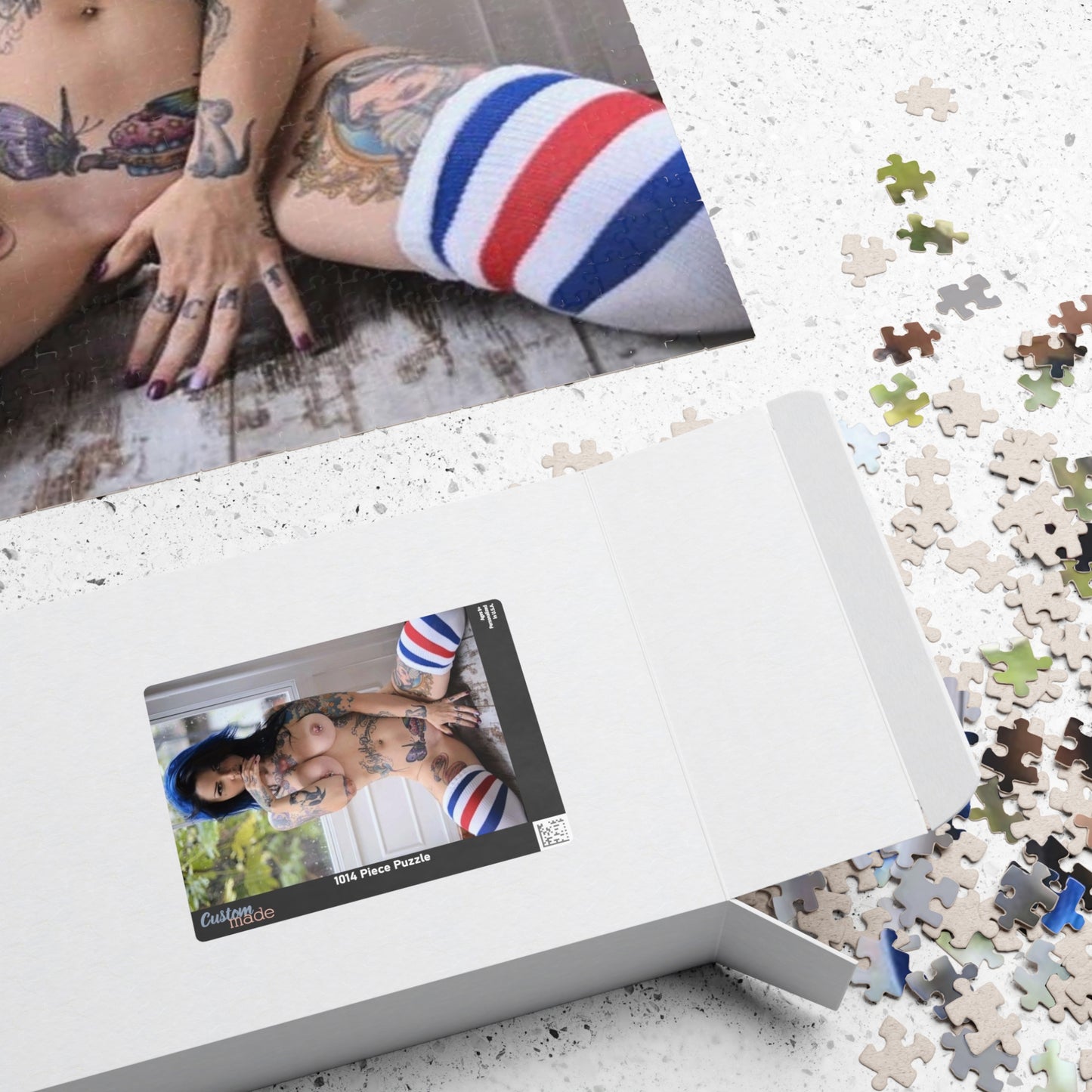 Puzzle (110, 252, 500, 1014-piece) Nude and Tattooed #1