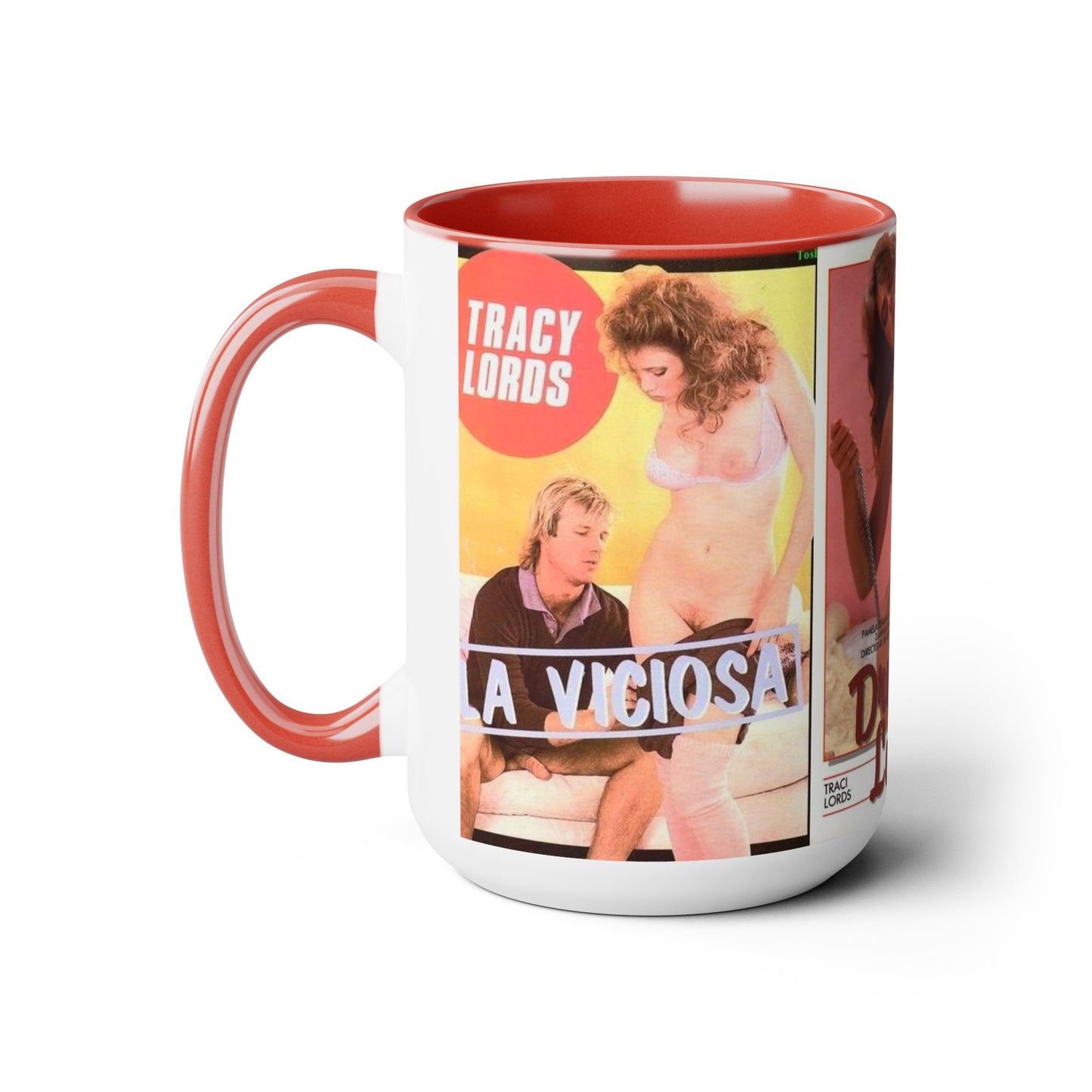 Two-Tone Coffee Mugs, 15oz Traci Lords Nude