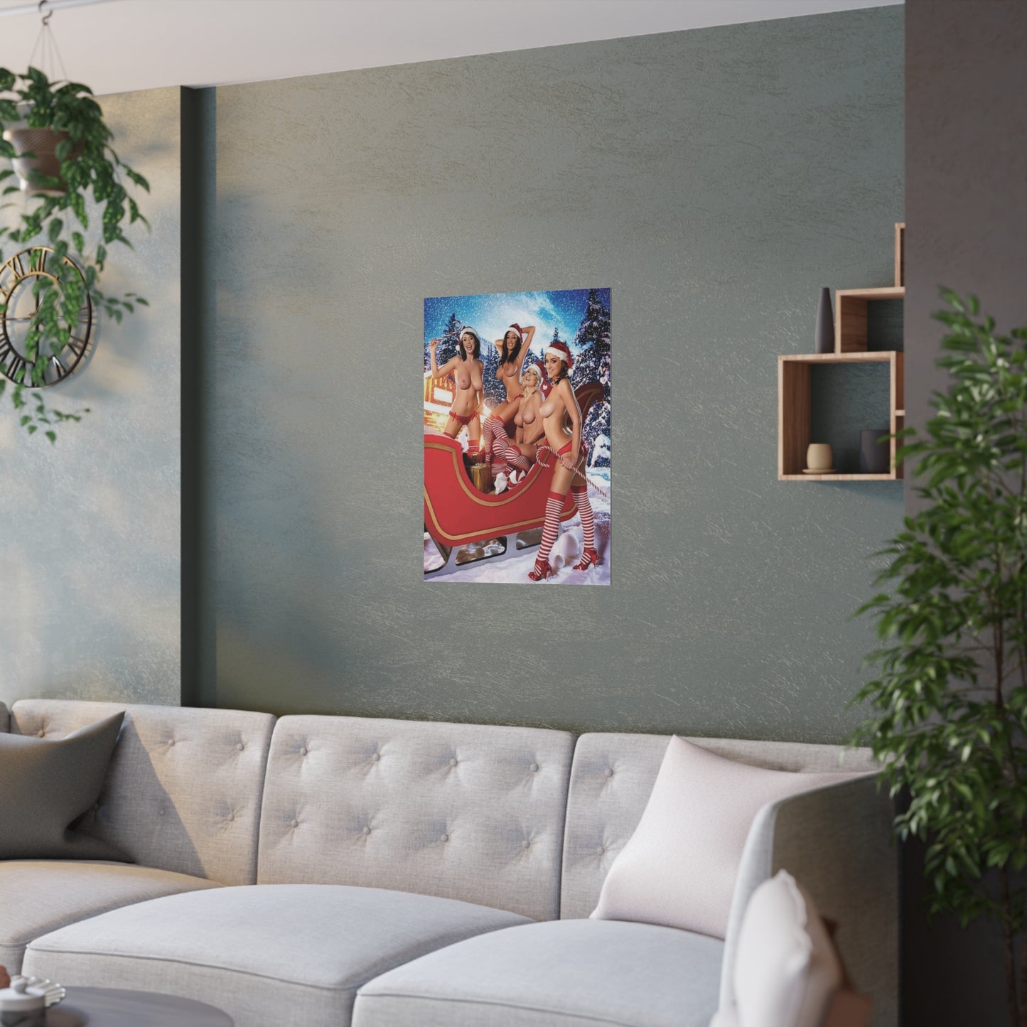 Satin Posters (210gsm) Pornstars Nude Christmas