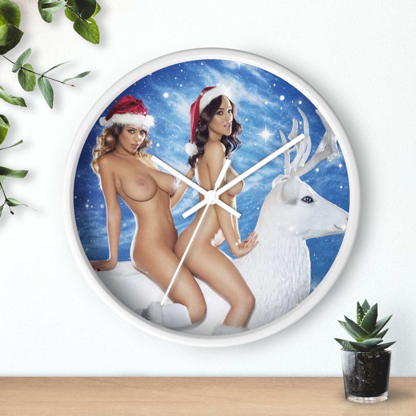 Wall Clock Sexy Nude Christmas Girls
