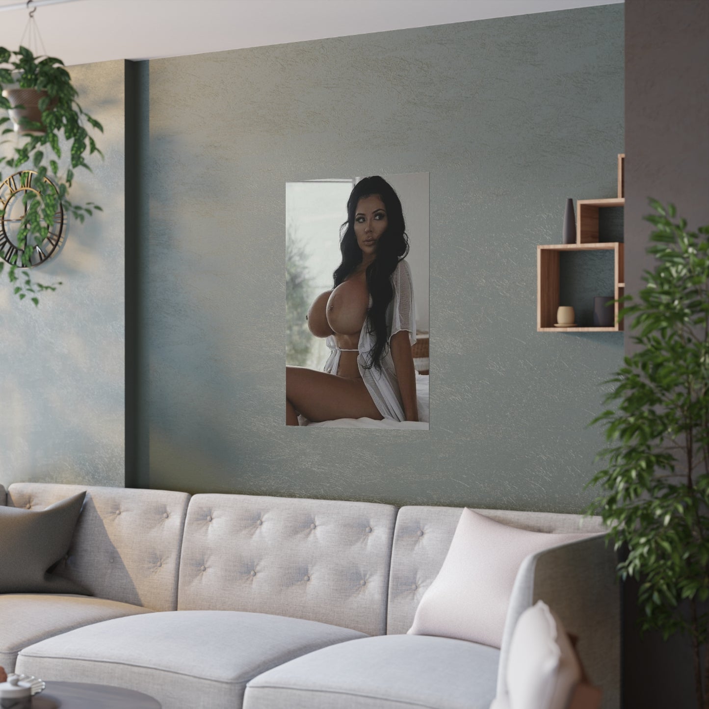 Satin Posters (210gsm) Busty Stephanie Palomares Nude