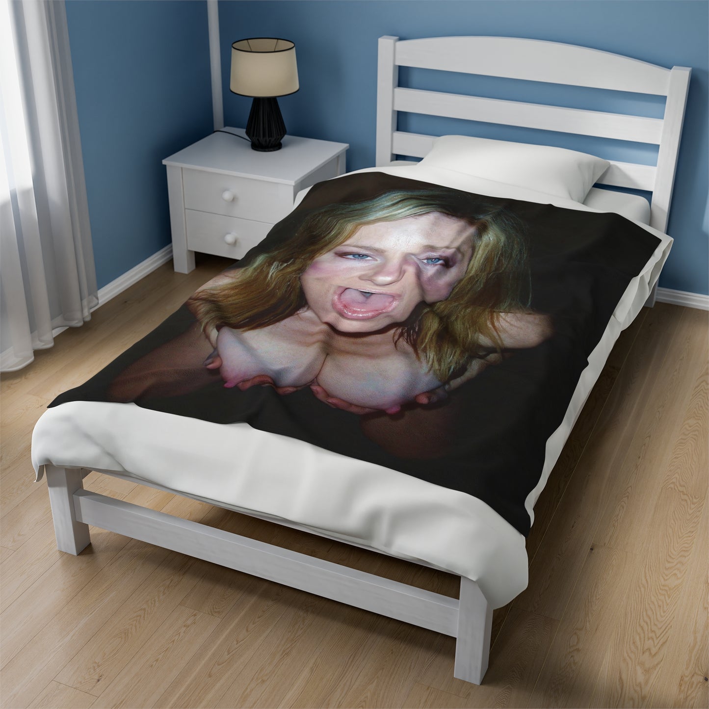 Velveteen Plush Blanket Cumshot Target