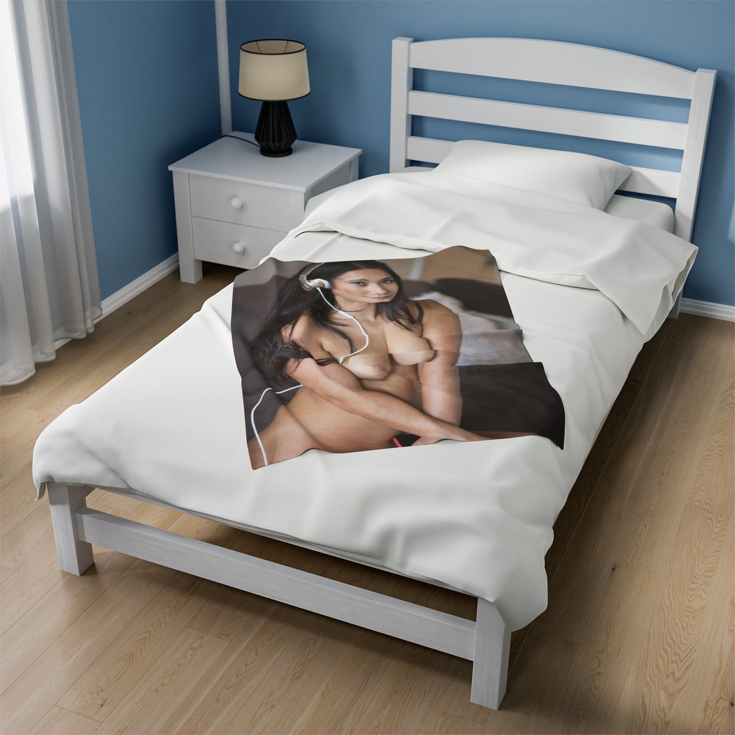 Velveteen Plush Blanket Eva Lovia Nude