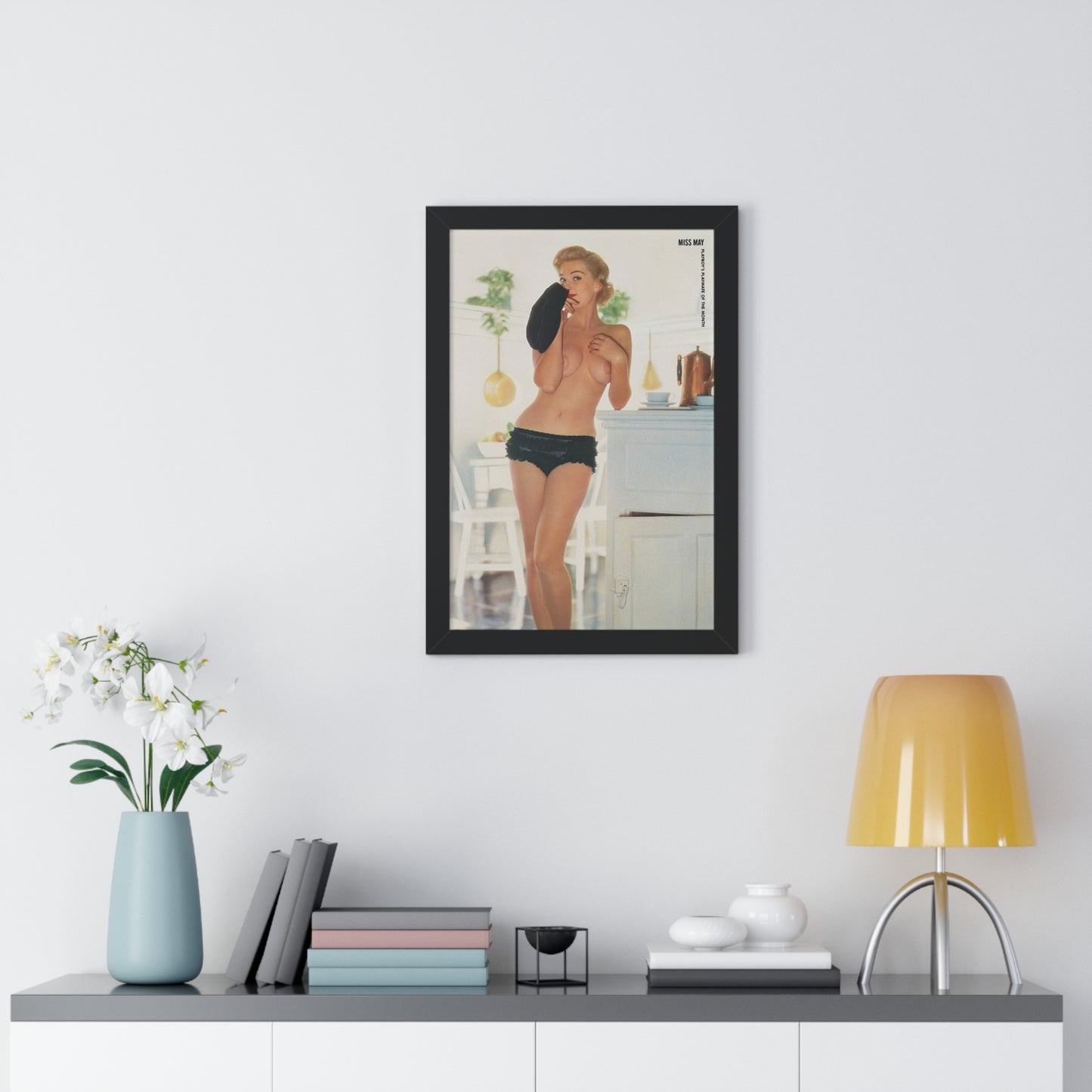 Framed Vertical Poster Playboy Playmate May 1956 Marion Scott