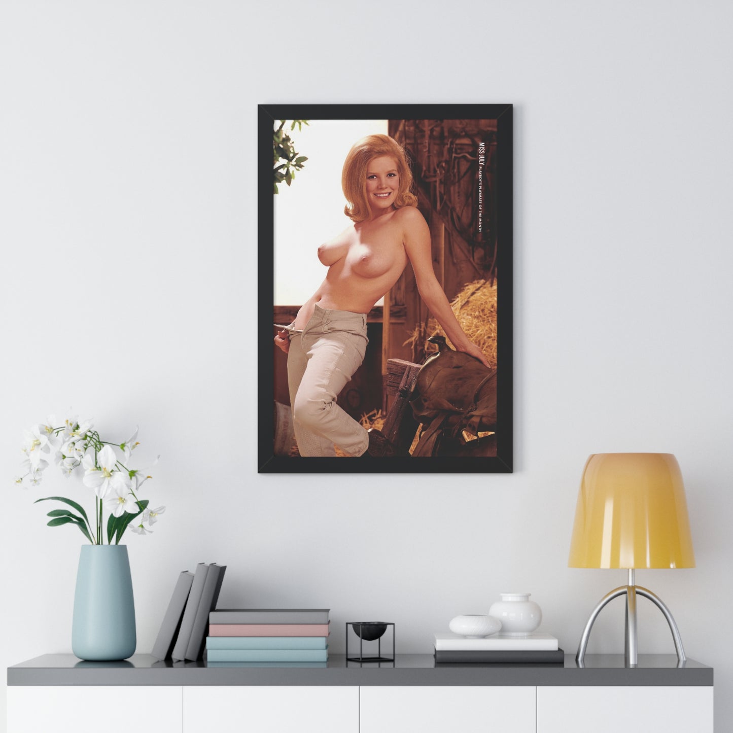 Framed Vertical Poster Playboy Playmate July 1964 Melba Ogle