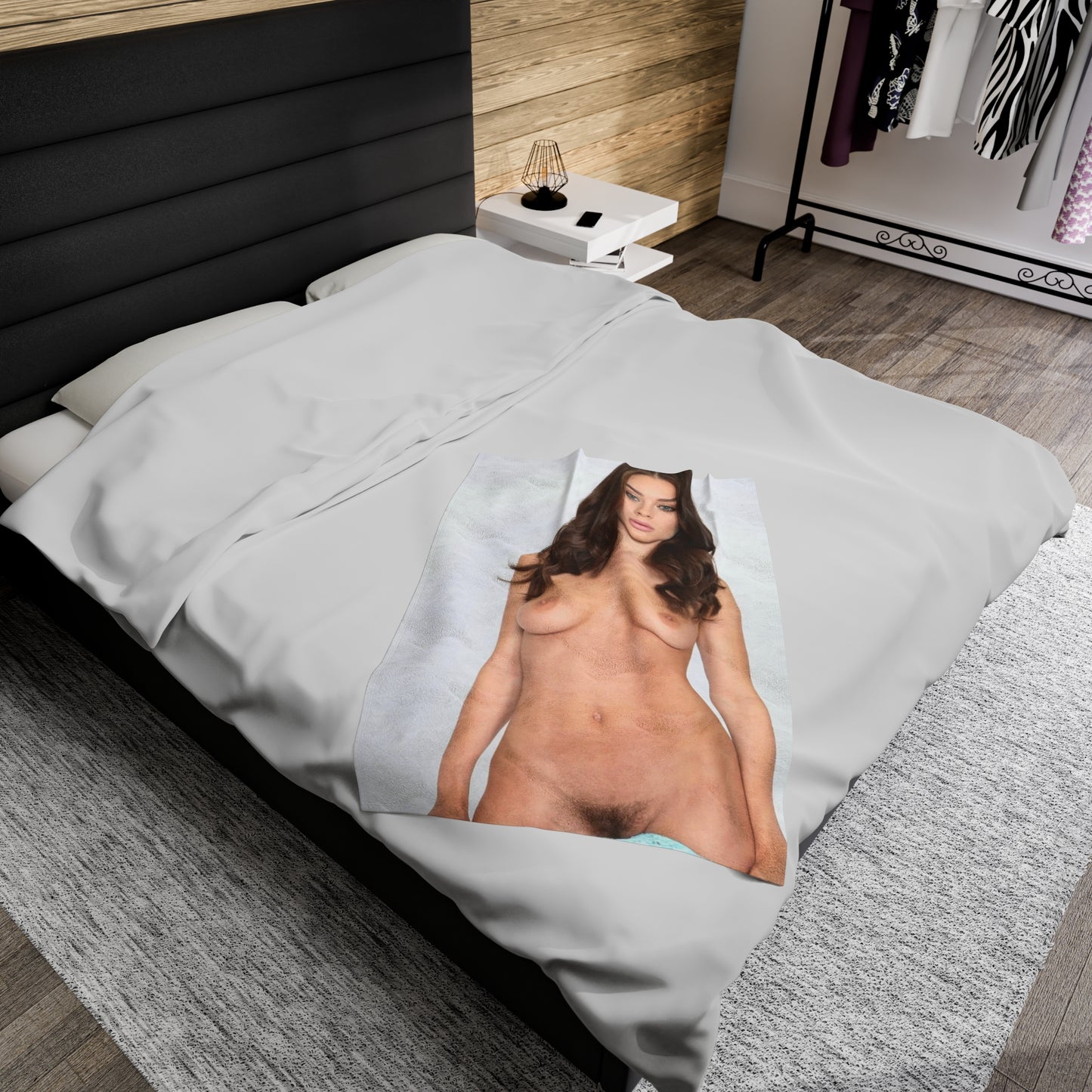 Velveteen Plush Blanket Lana Rhoades Nude