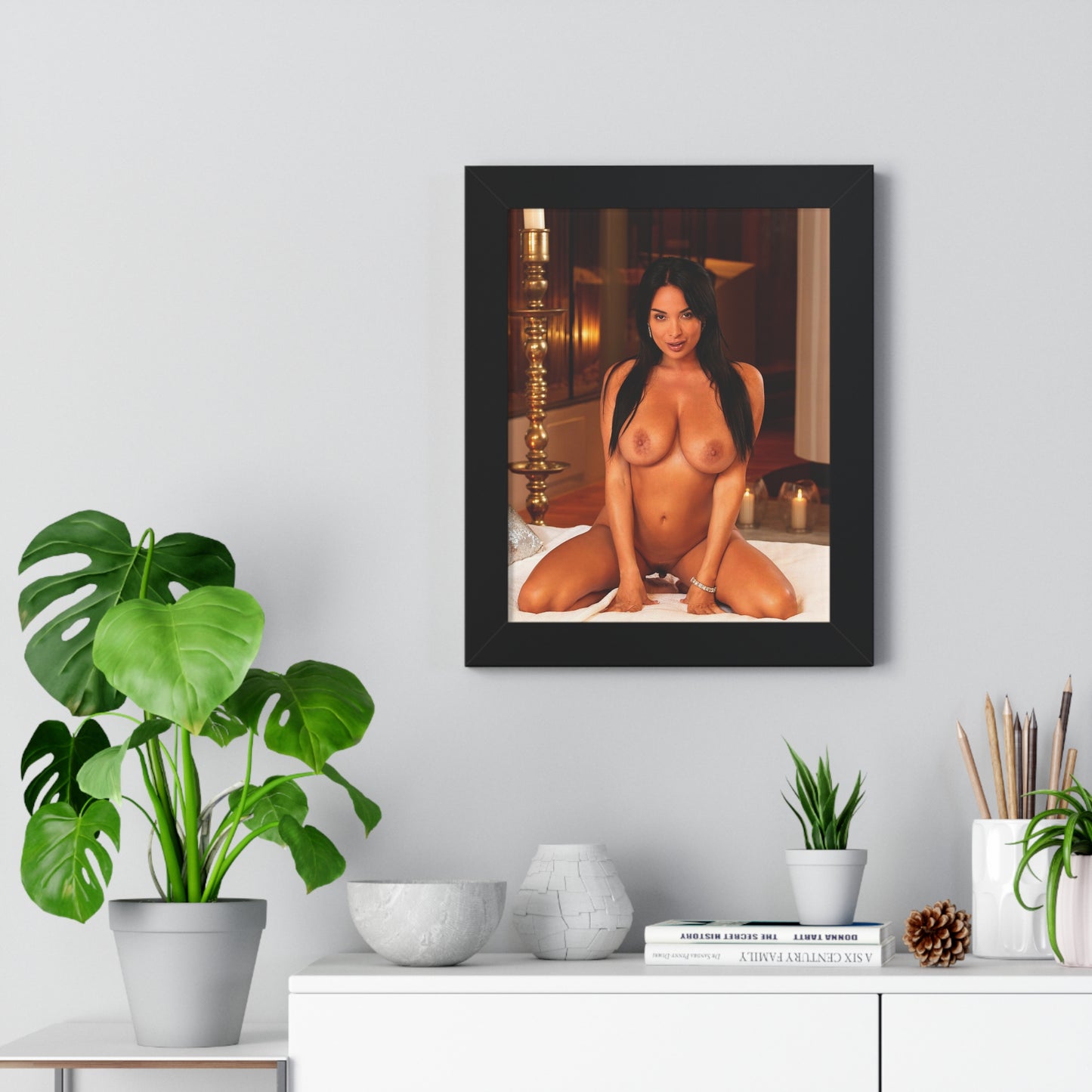 Framed Vertical Poster Pornstar Anissa Kate Nude