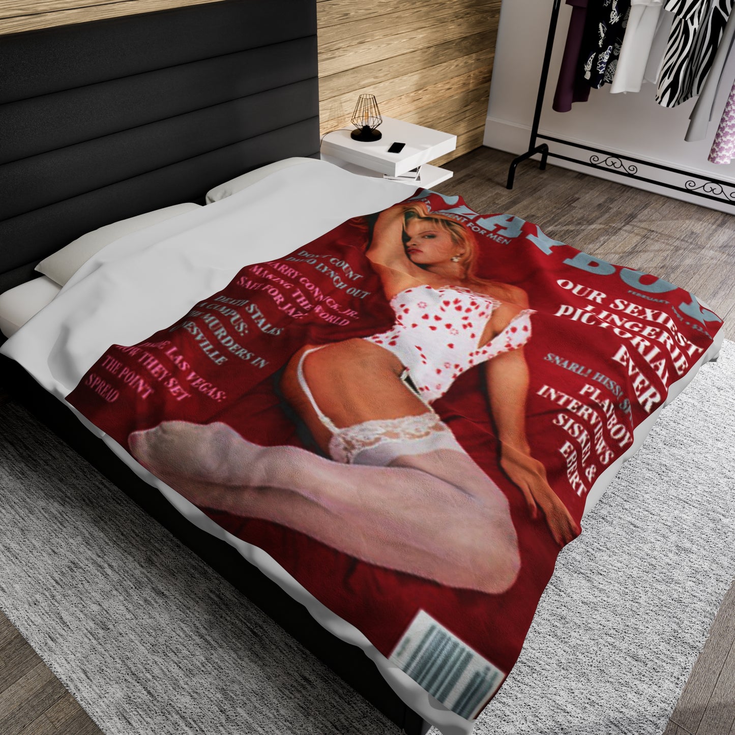 Velveteen Plush Blanket Play Boy Cover February 1991 Pamela Anderson