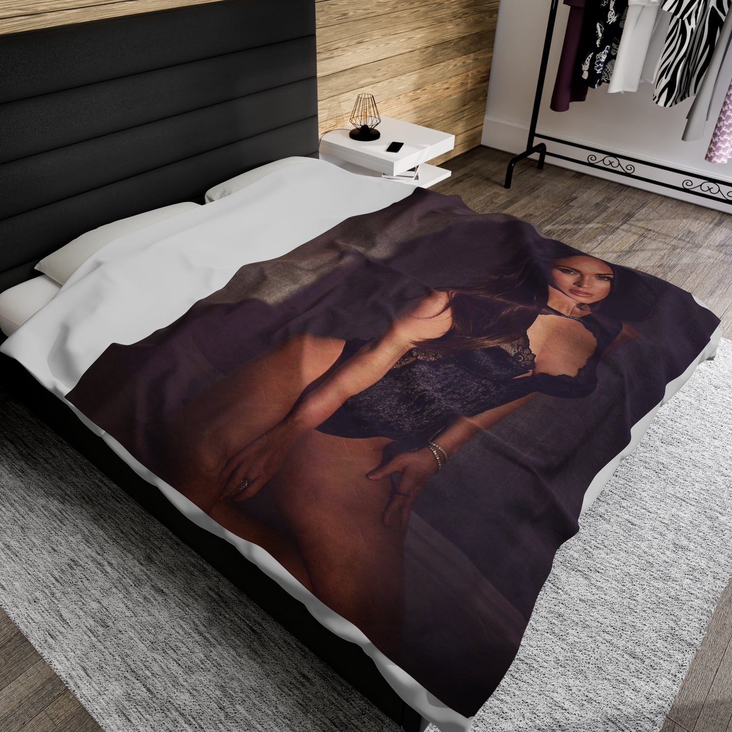 Velveteen Plush Blanket Megan Fox