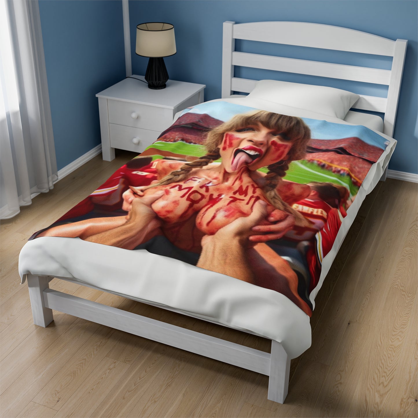 Velveteen Plush Blanket Taylor Swift AI Nudes
