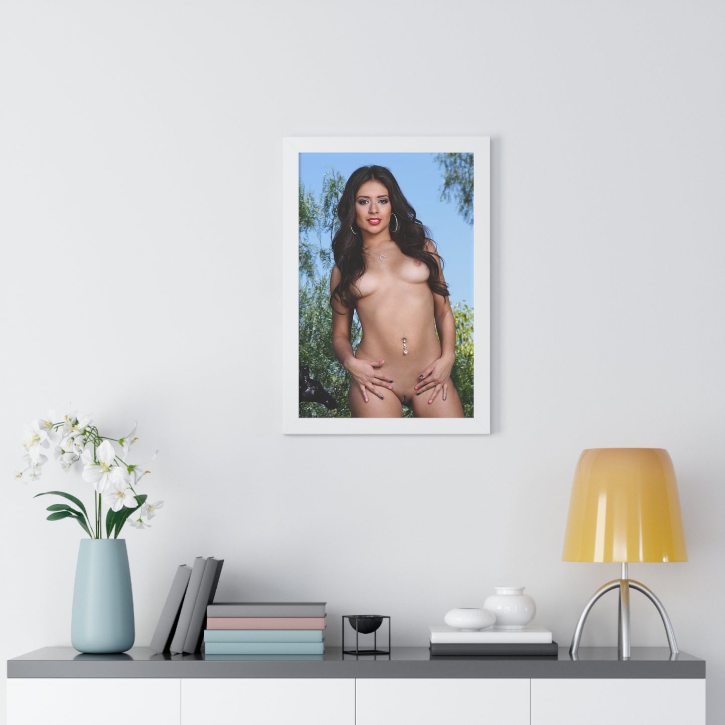 Framed Vertical Poster Porn Star Jynx Maze Nude