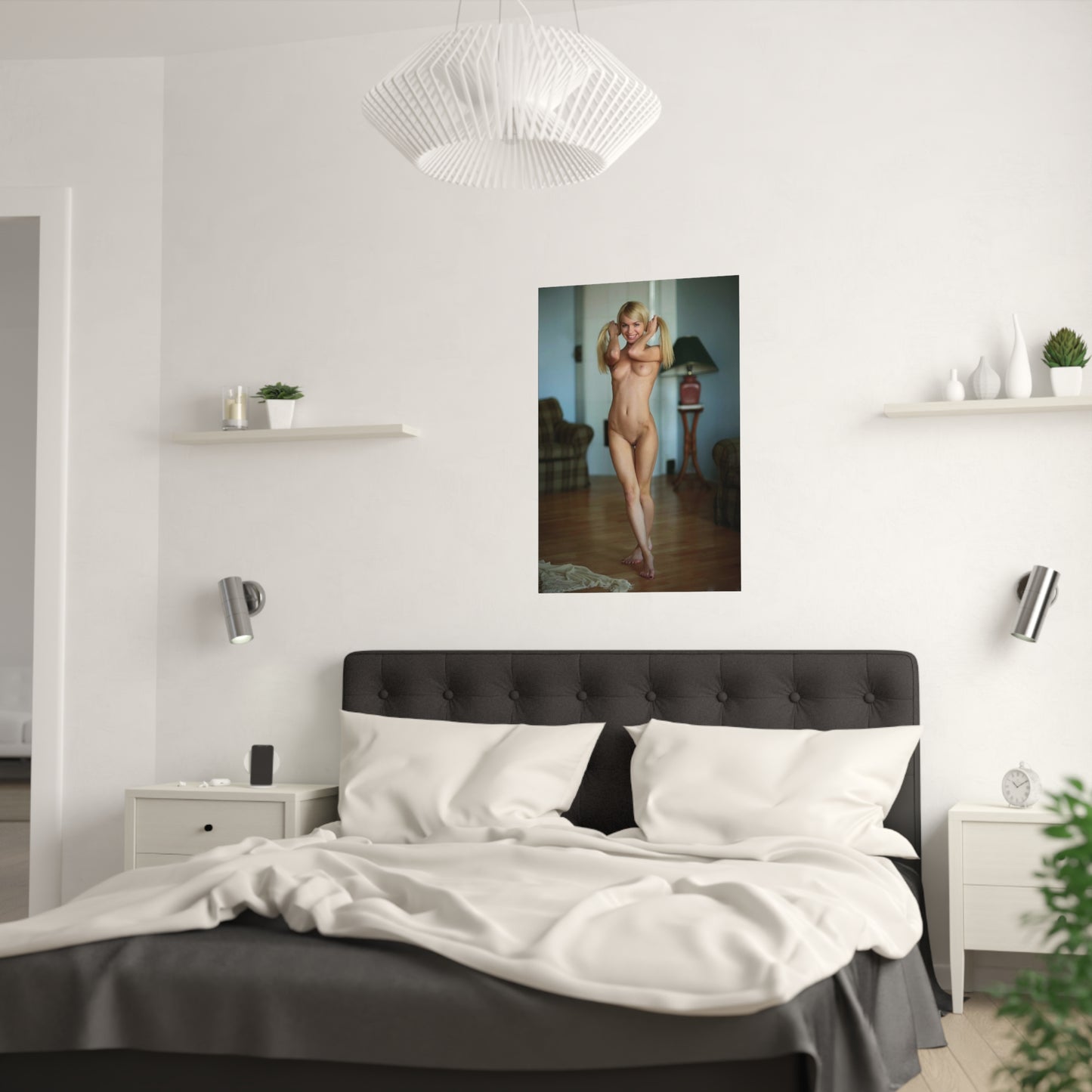 Satin Posters (210gsm) Sexy Nude Pigtails