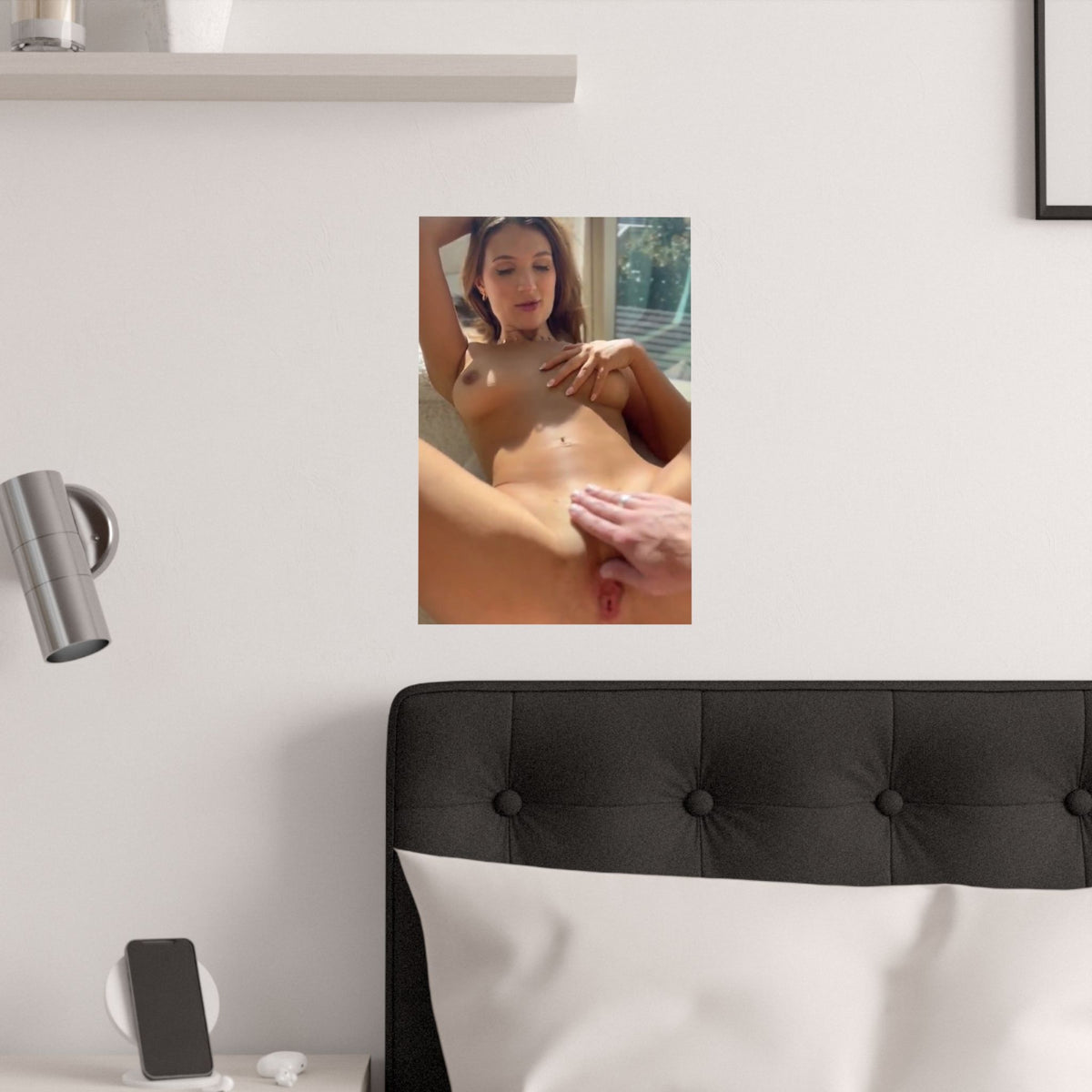 Satin Posters (210gsm) Beautiful Milf About to Get It