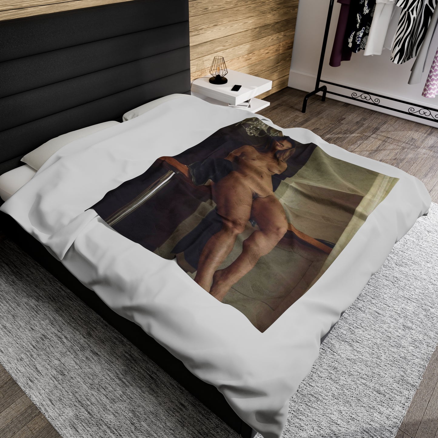 Velveteen Plush Blanket Eva Lovia Nude