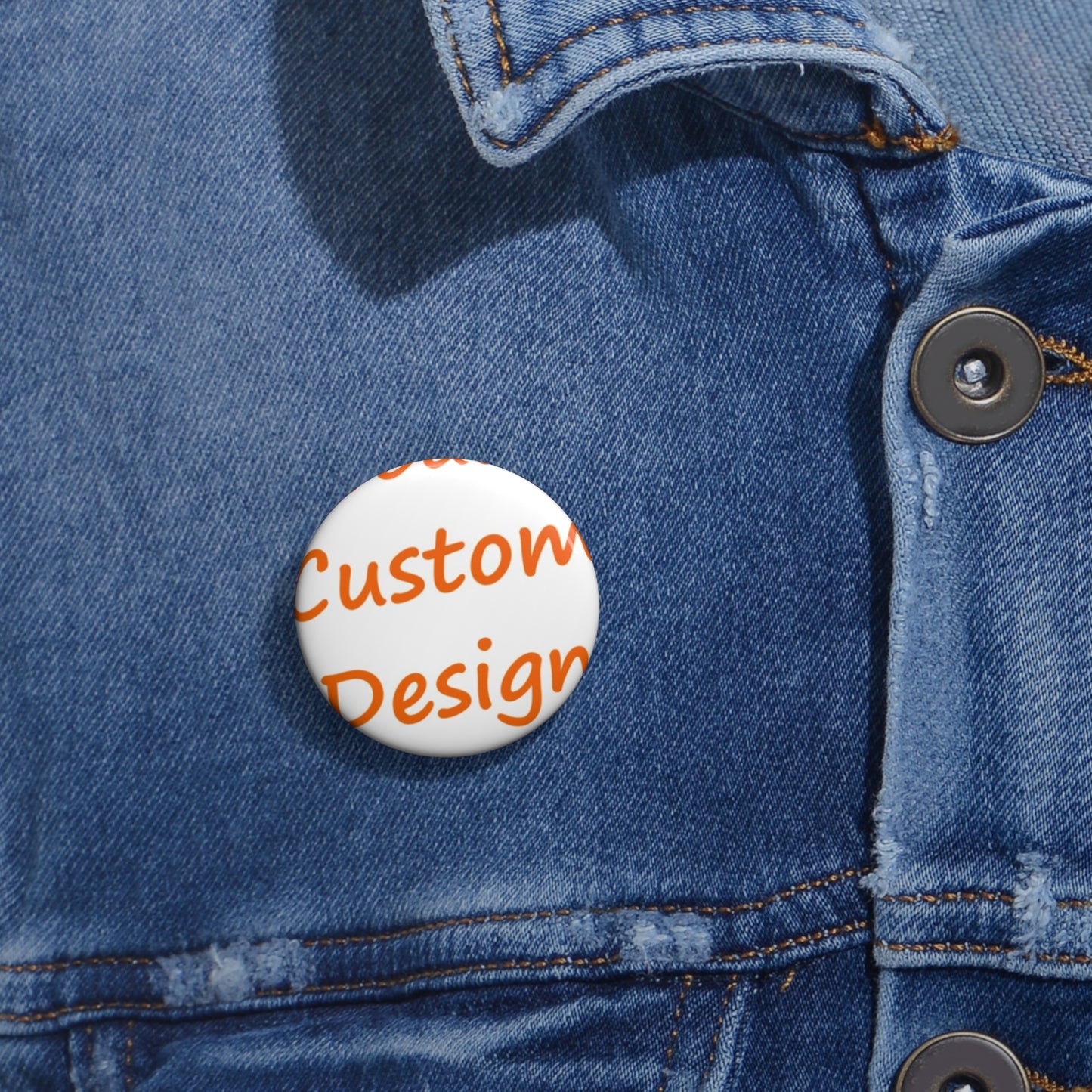 Custom Pin Buttons Custom Purchase & Message Artwork! No Limits!