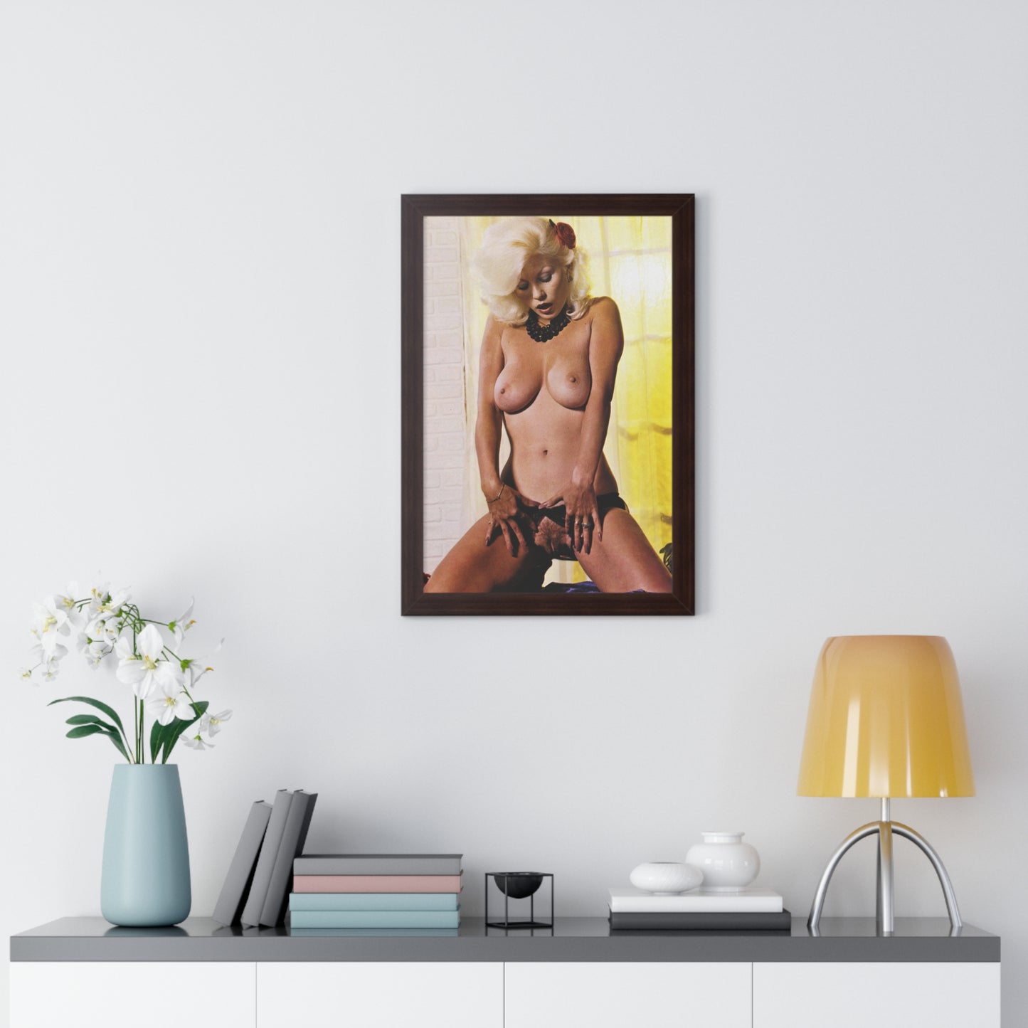 Framed Vertical Poster Porn Star Seka Nude