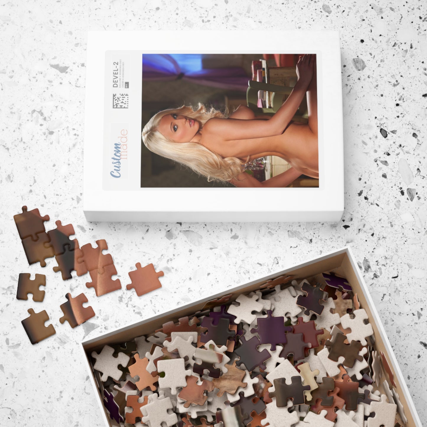 Puzzle (110, 252, 500, 1014-piece) Olivia Paige Nude Blonde #2