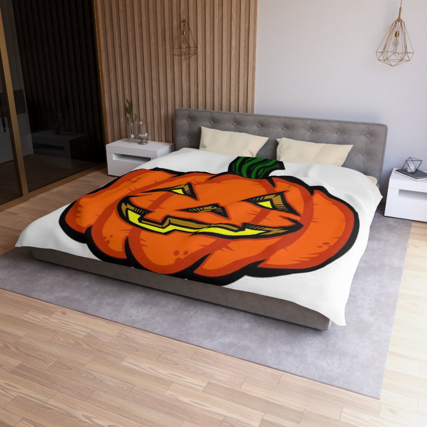 Microfiber Duvet Cover Halloween Jack-O-Lantern