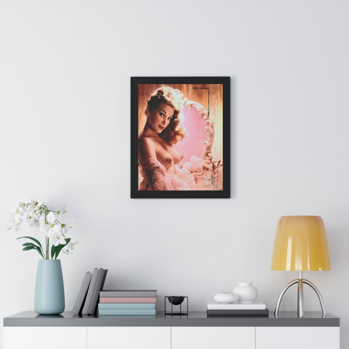 Framed Vertical Poster Playboy Playmate February 1954 Margaret Scott
