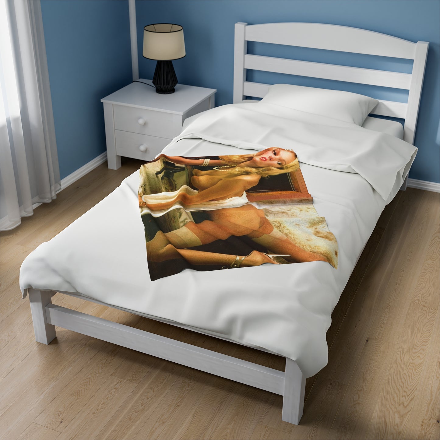 Velveteen Plush Blanket Vintage French Pornstar Brigitte Lahaie