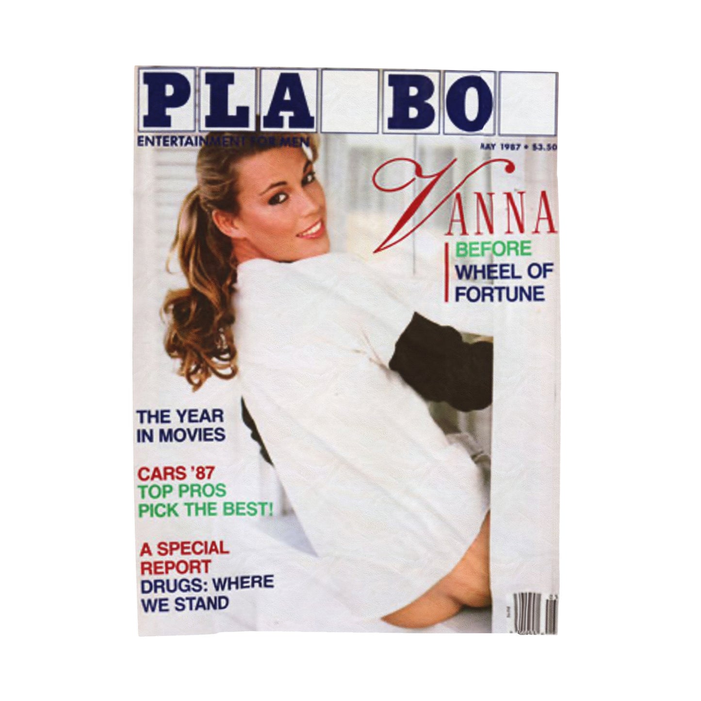 Velveteen Plush Blanket Play Boy May 1987 Cover Vanna White