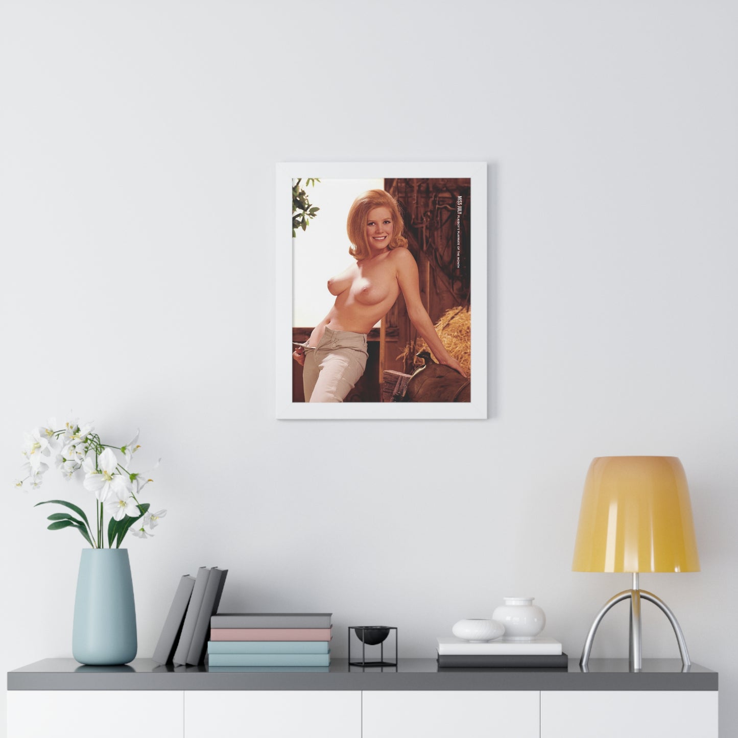 Framed Vertical Poster Playboy Playmate July 1964 Melba Ogle
