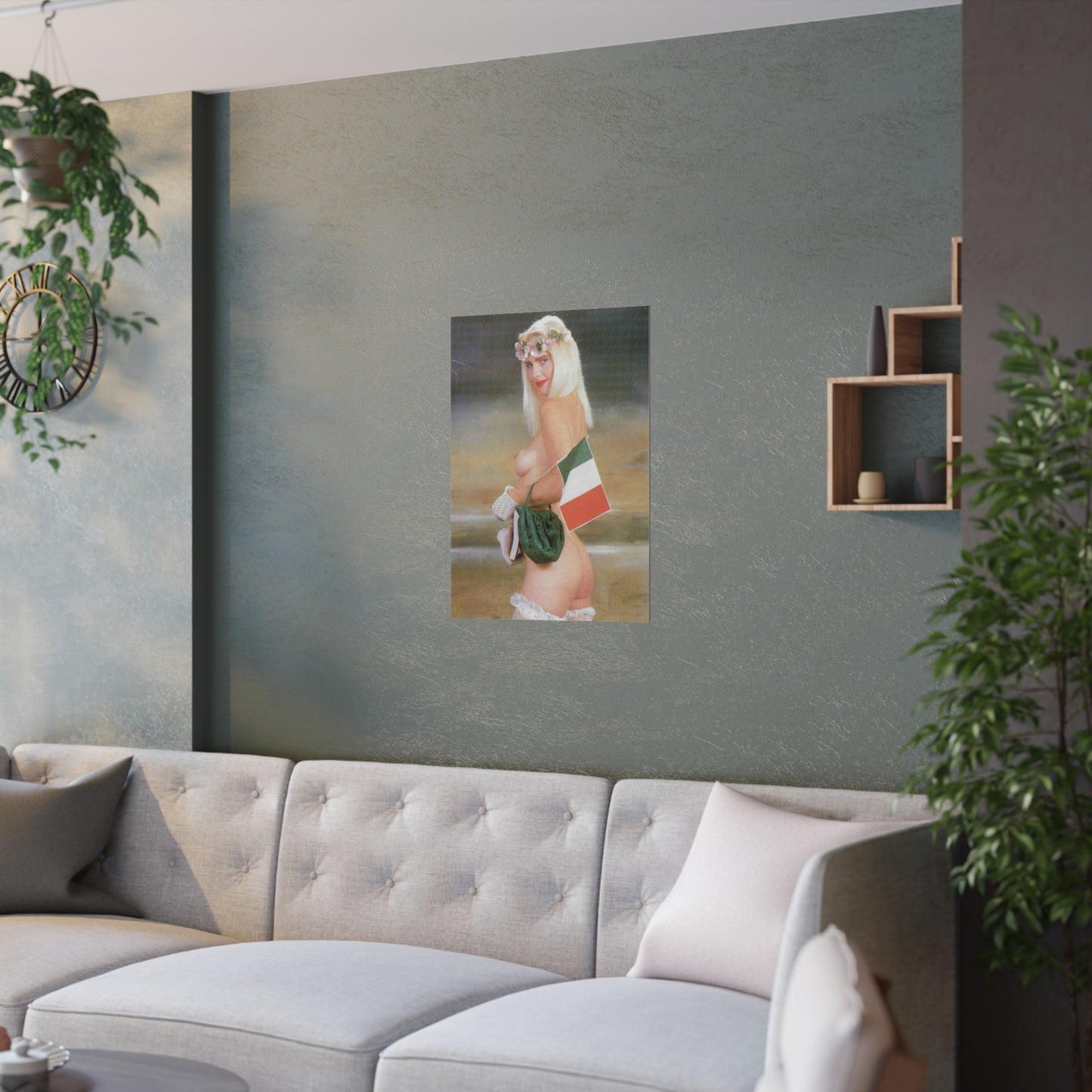 Satin Posters (210gsm) Retro Porn Star Cicciolina (Ilona Staller) Nude
