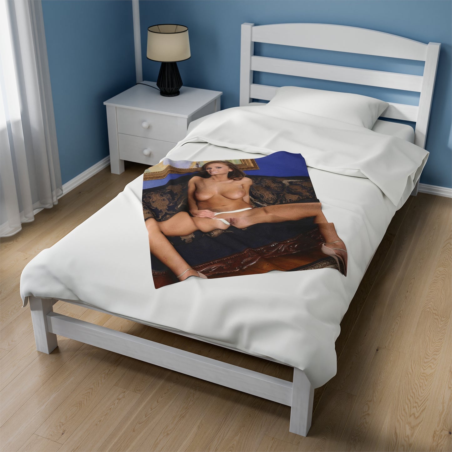 Velveteen Plush Blanket Whitney Westgate Nude