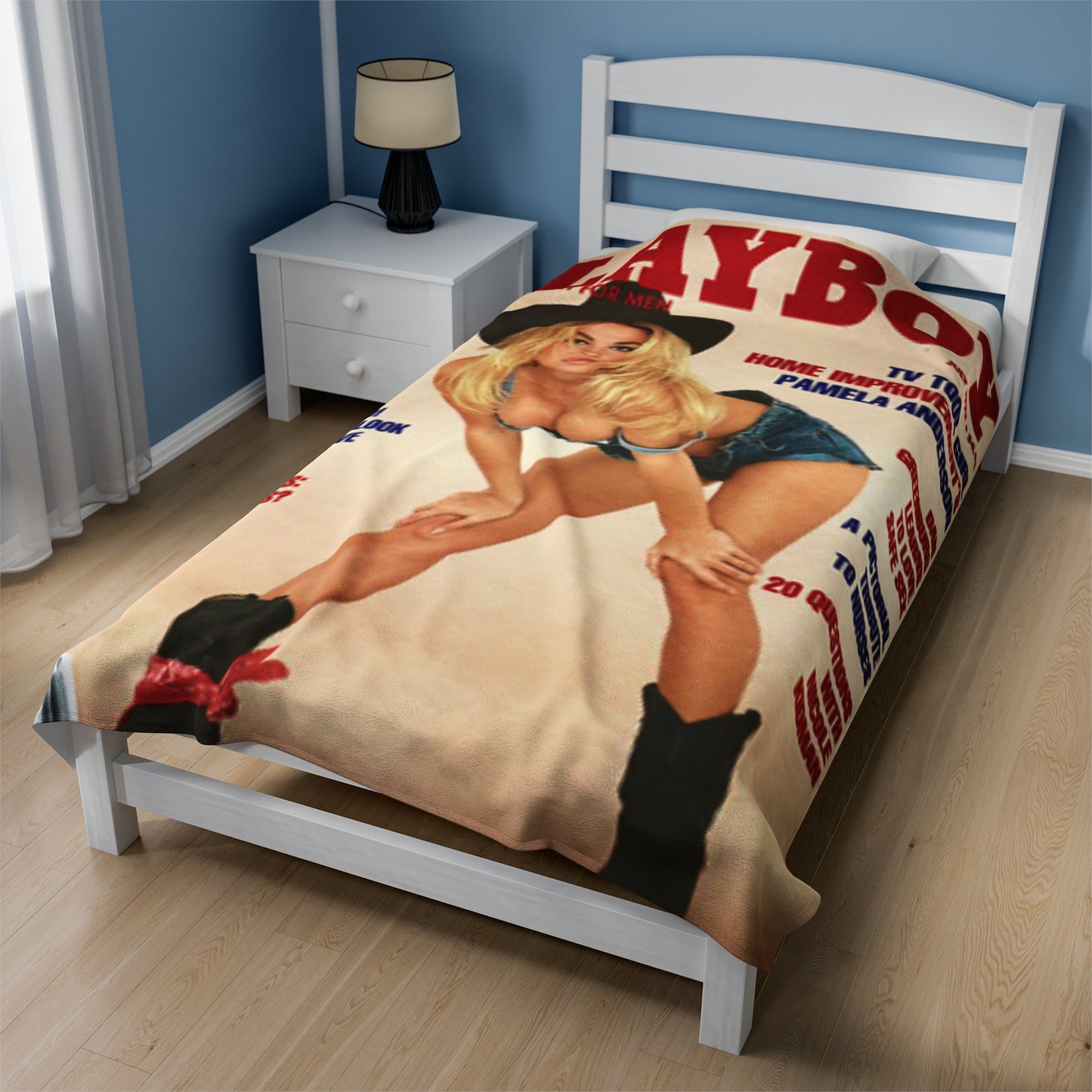 Velveteen Plush Blanket Play Boy Cover July 1992 Pamela Anderson