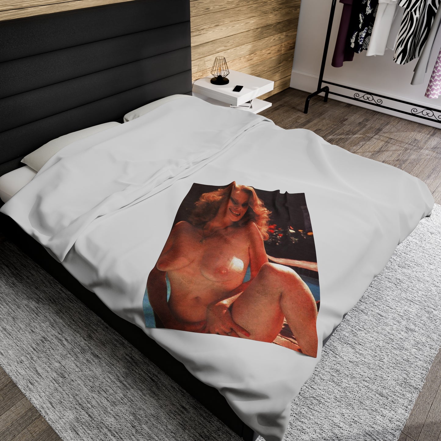 Velveteen Plush Blanket Retro Pornstar Lisa De Leeuw Nude