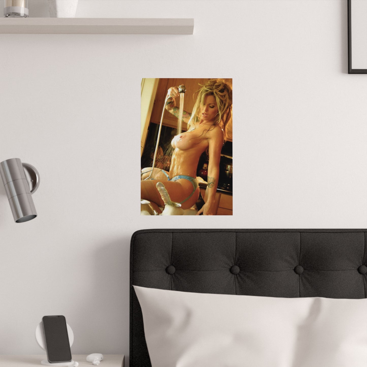 Satin Posters (210gsm) Retro Adult Star Janine Lindenmulder Nude