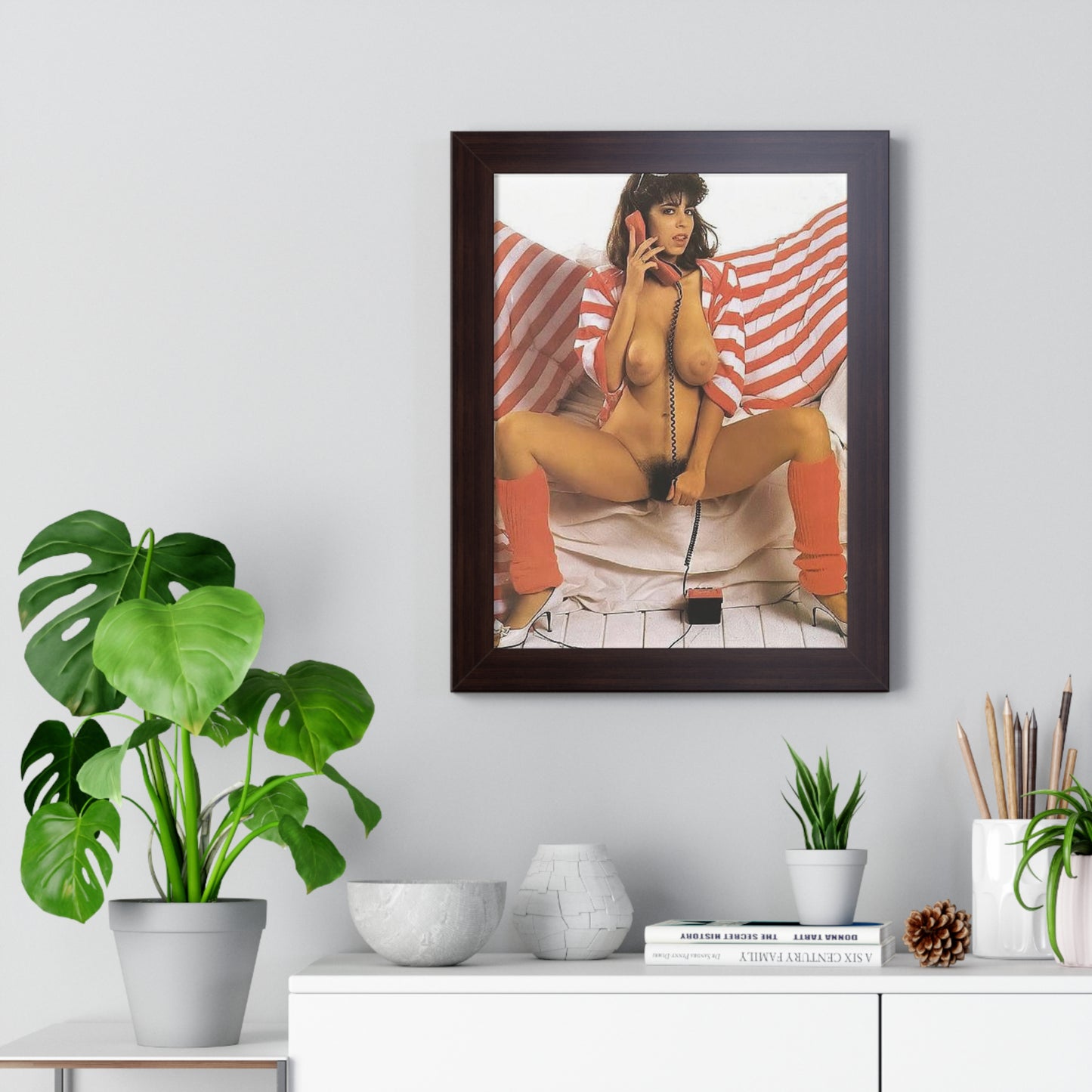 Framed Vertical Poster Porn Star Christy Canyon Nude