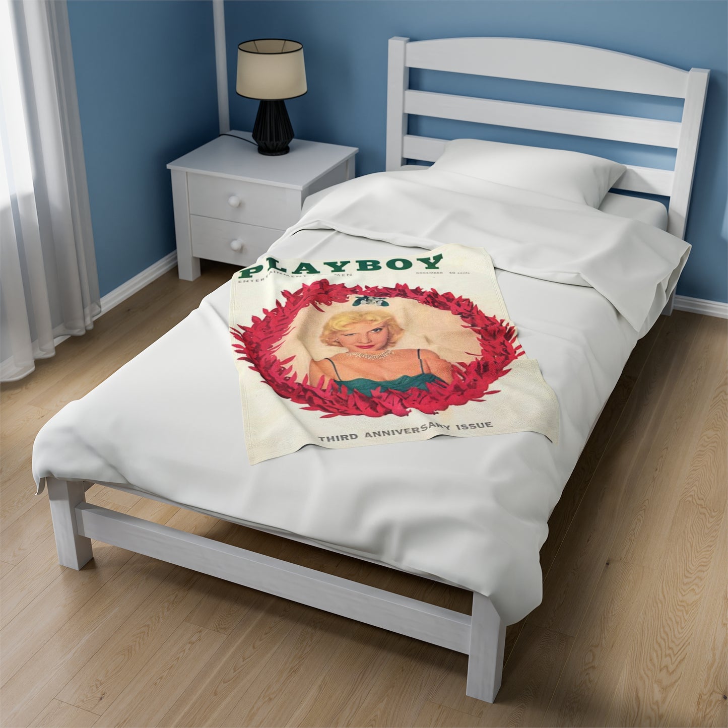 Velveteen Plush Blanket Play Boy Cover December 1956