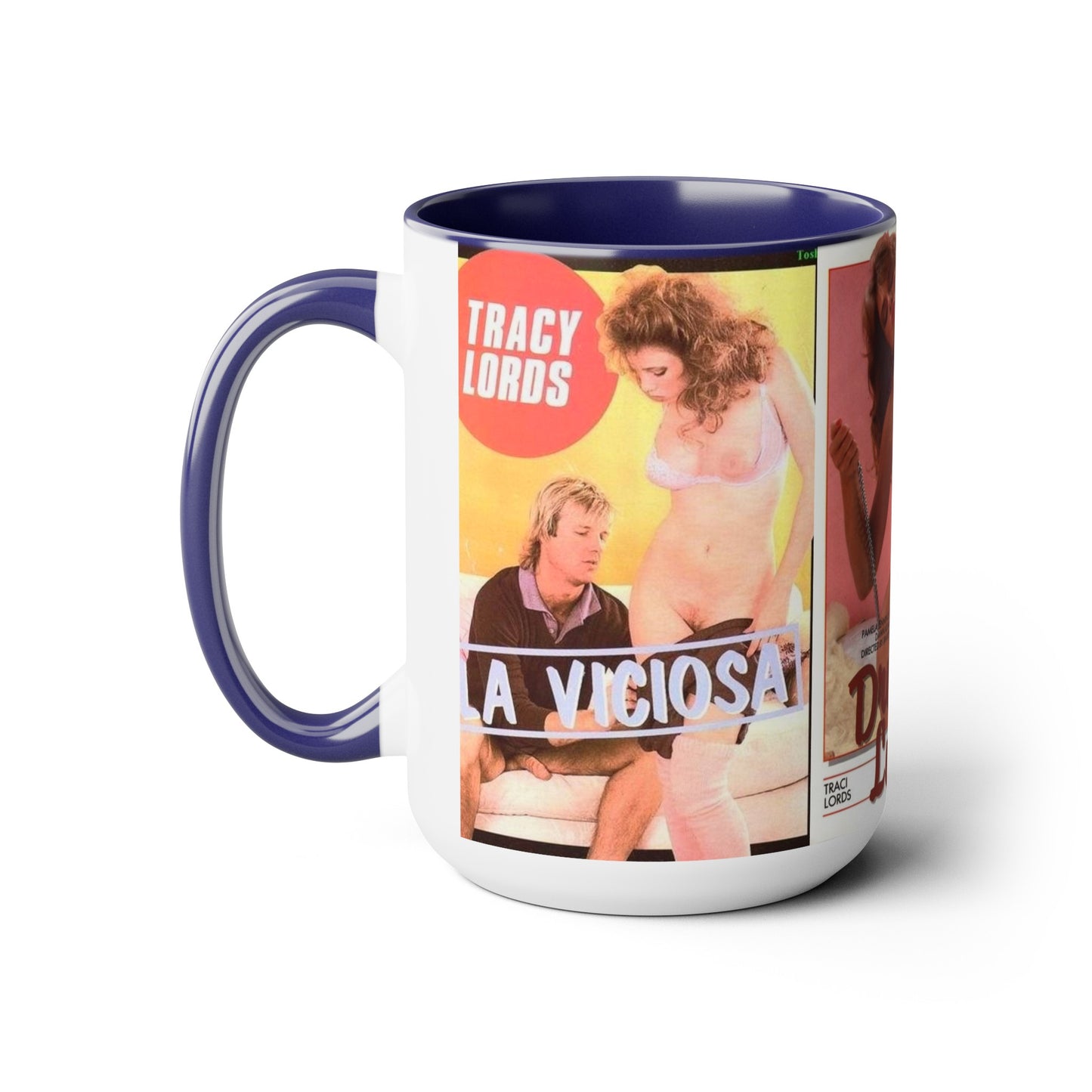 Two-Tone Coffee Mugs, 15oz Traci Lords Nude