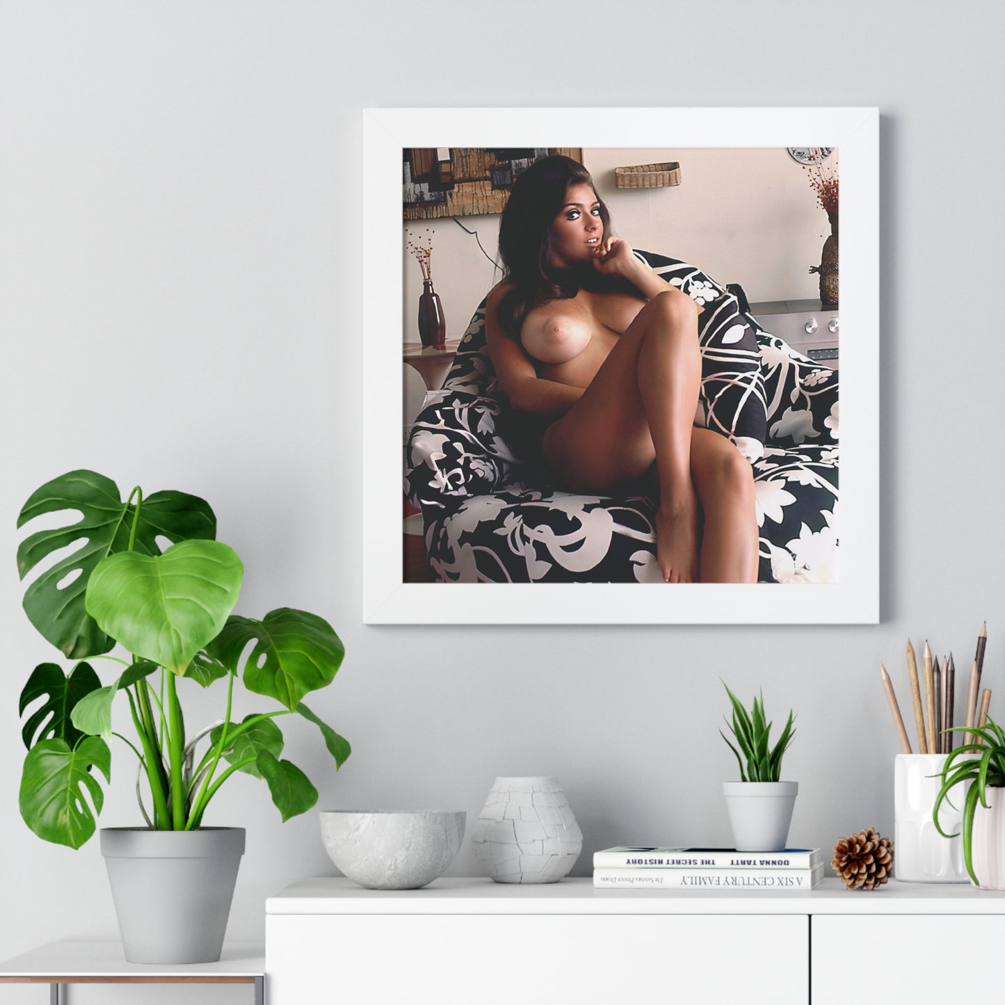 Framed Vertical Poster Playboy Playmate Cynthia Myers nude