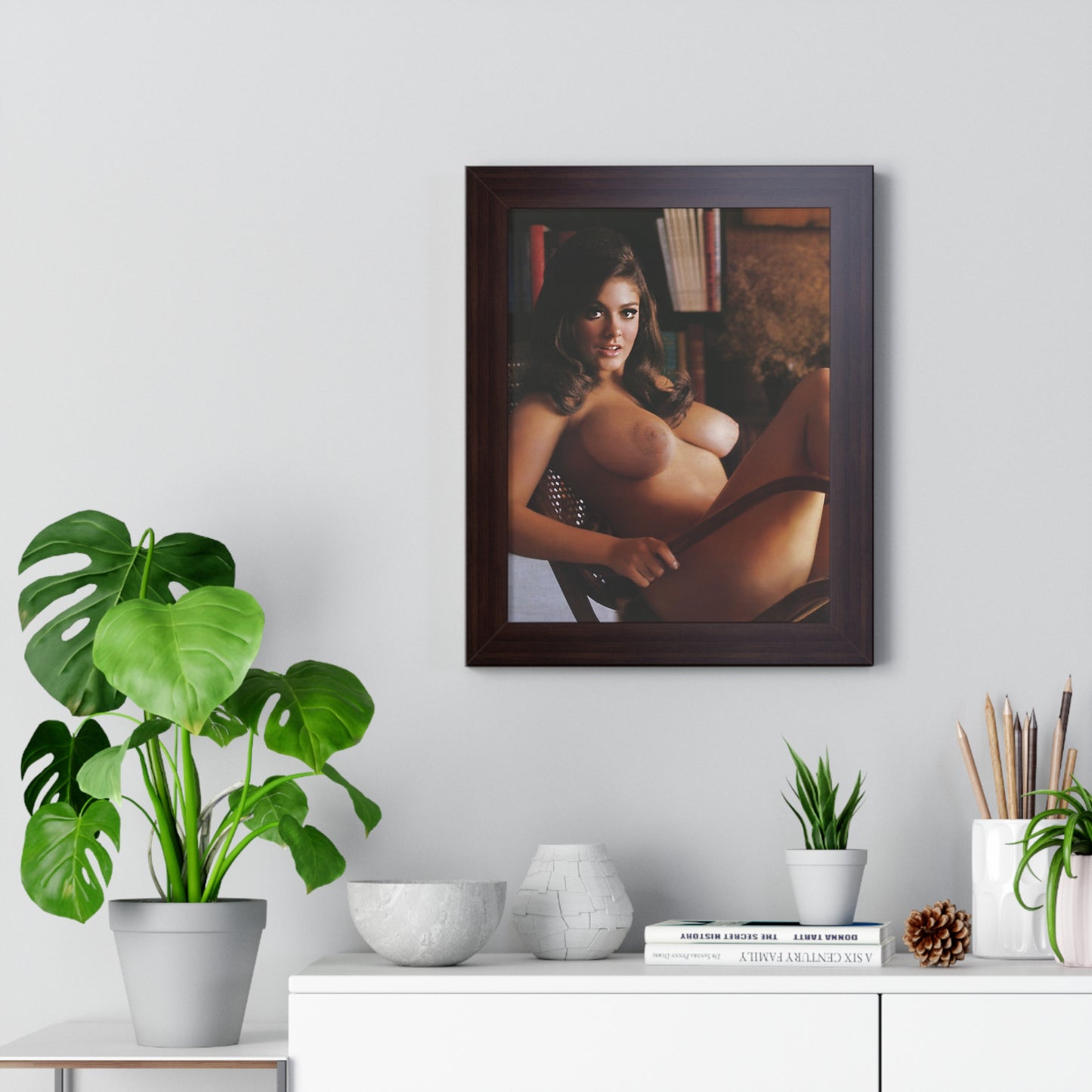 Framed Vertical Poster Playboy Playmate Cynthia Myers Nude