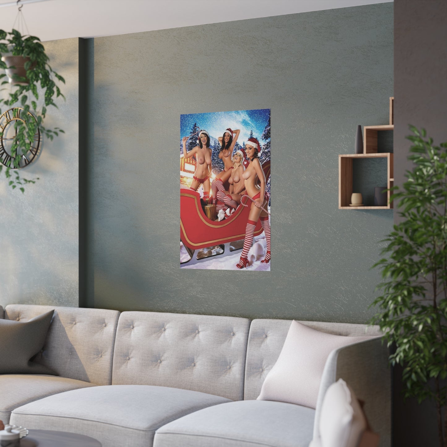 Satin Posters (210gsm) Pornstars Nude Christmas
