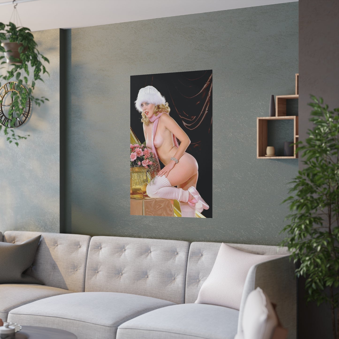 Satin Posters (210gsm) Retro Pornstar Shauna Grant Nude