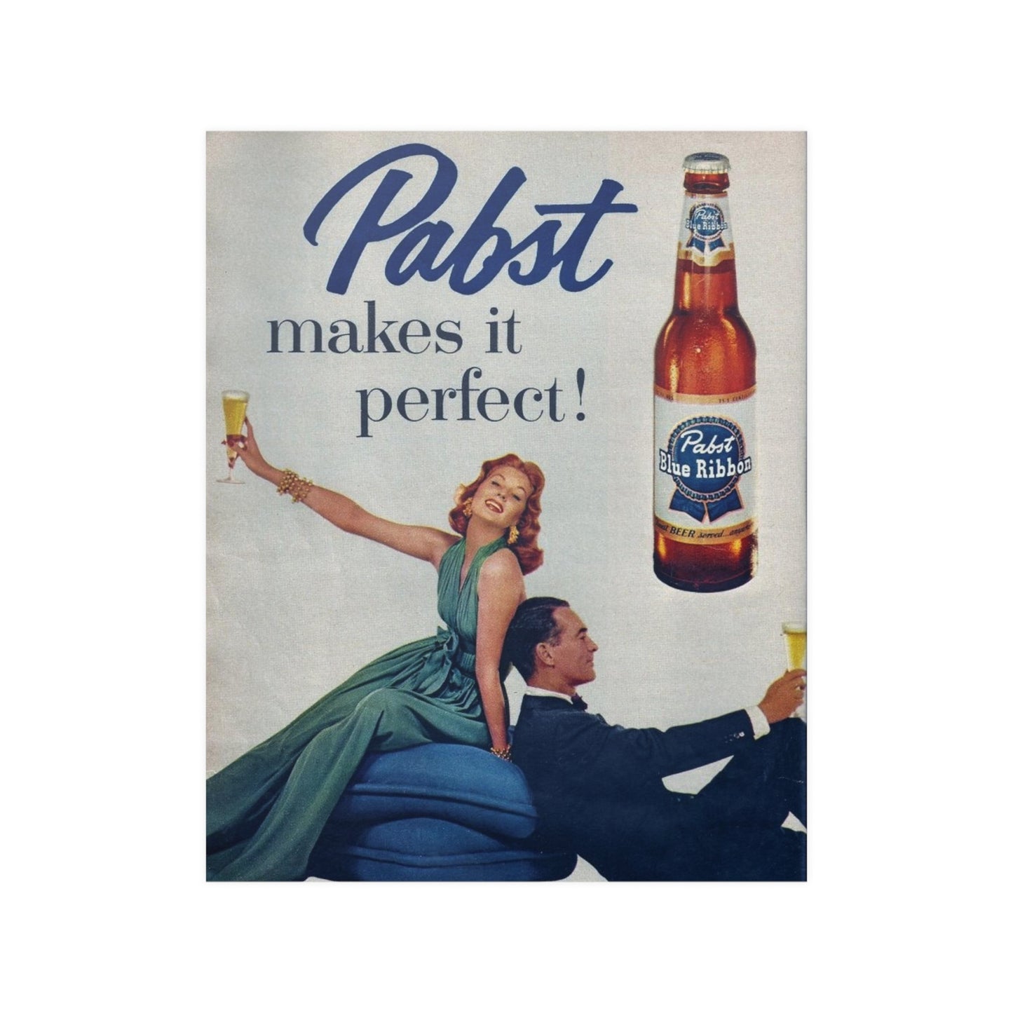 Satin Posters (210gsm) Retro Beer Advertisement Pabst
