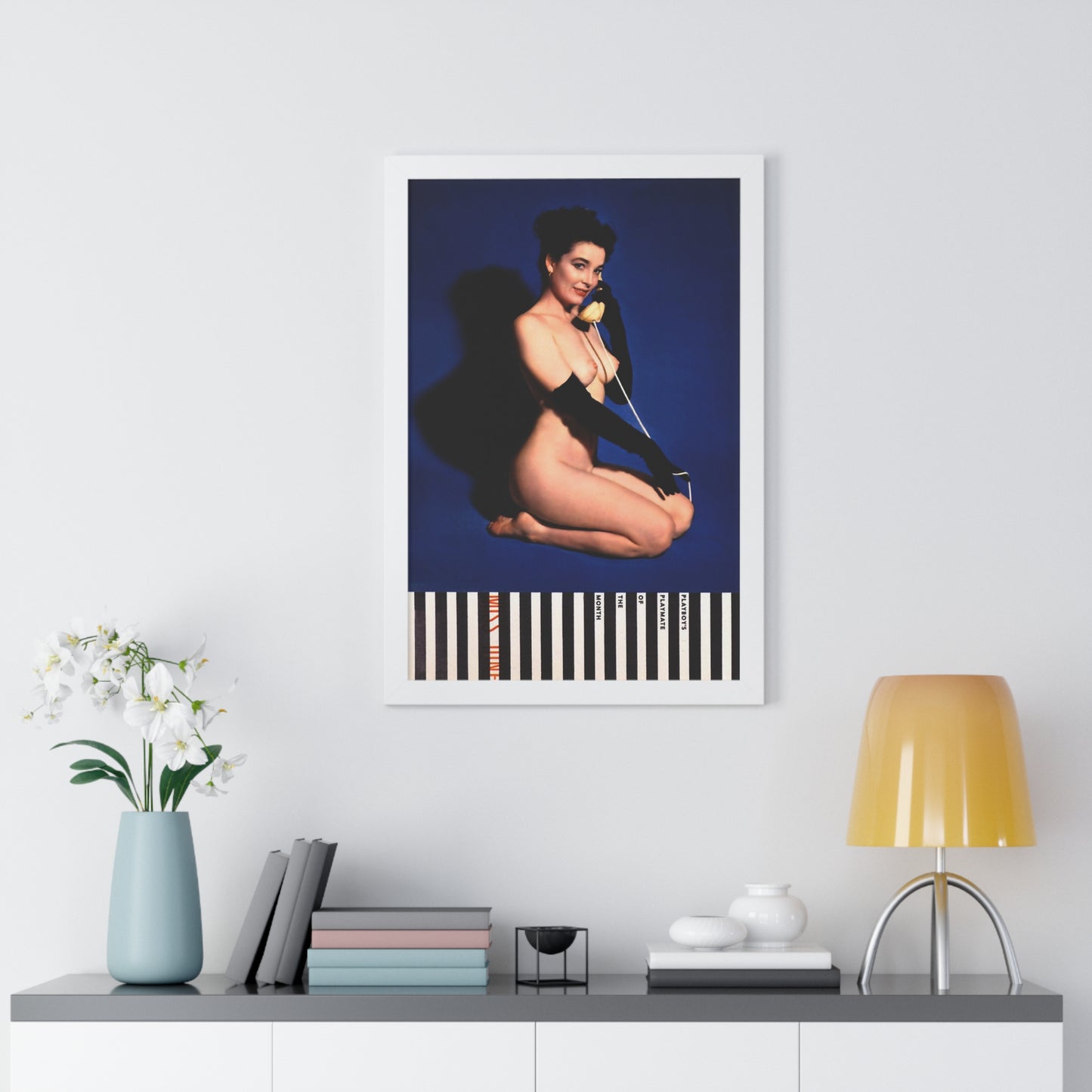 Framed Vertical Poster Playboy Playmate June 1954 Margie Harrison