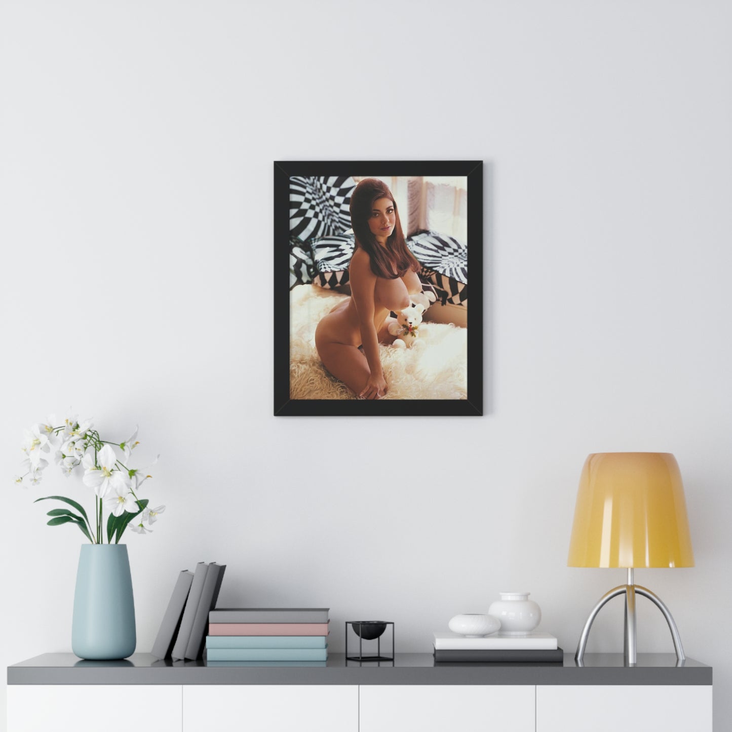 Framed Vertical Poster Playboy Playmate Cynthia Myers Nude