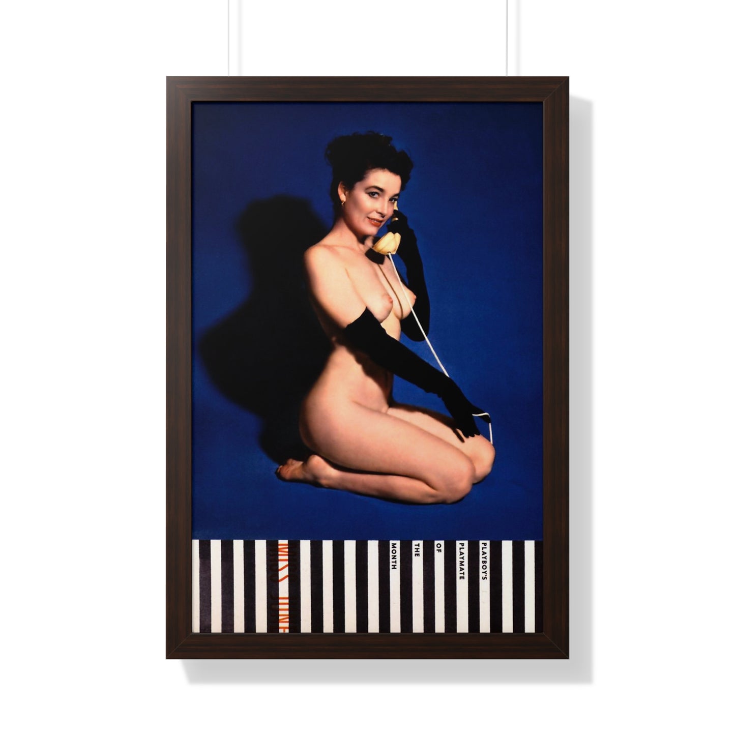 Framed Vertical Poster Playboy Playmate June 1954 Margie Harrison