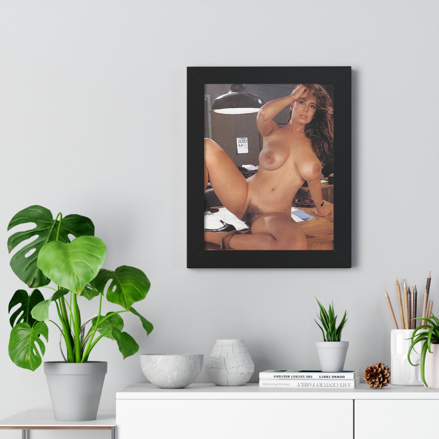 Framed Vertical Poster Porn Star Christy Canyon Nude